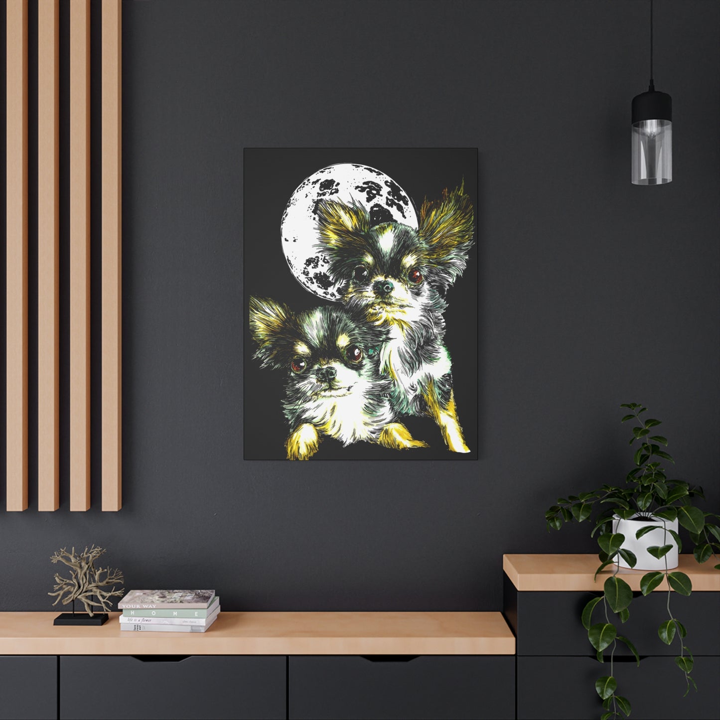 Chihuahuas Wall Art Print of the Original, hand drawn art