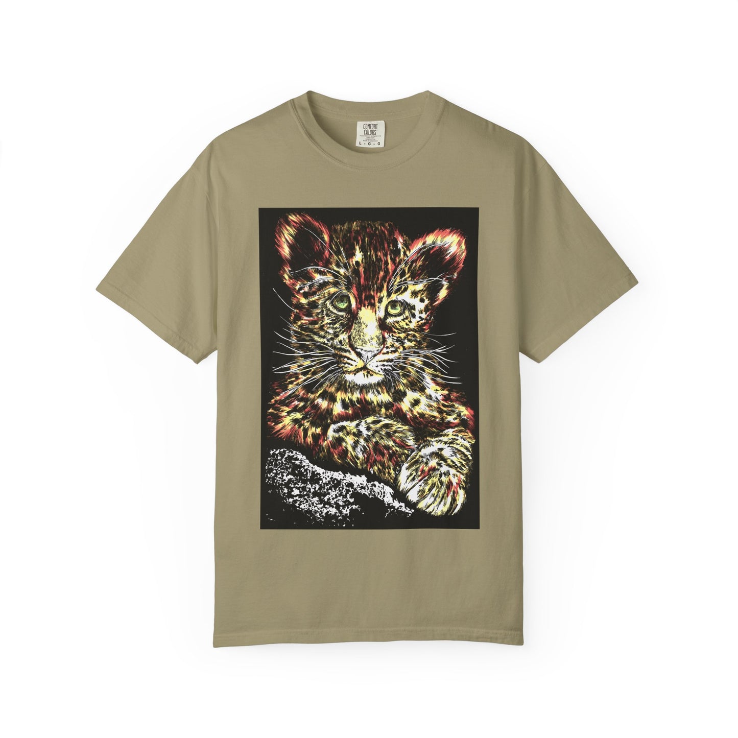 Wildlife Lovers Unisex Garment-Dyed T-shirt featuring Playful Leopard Cub