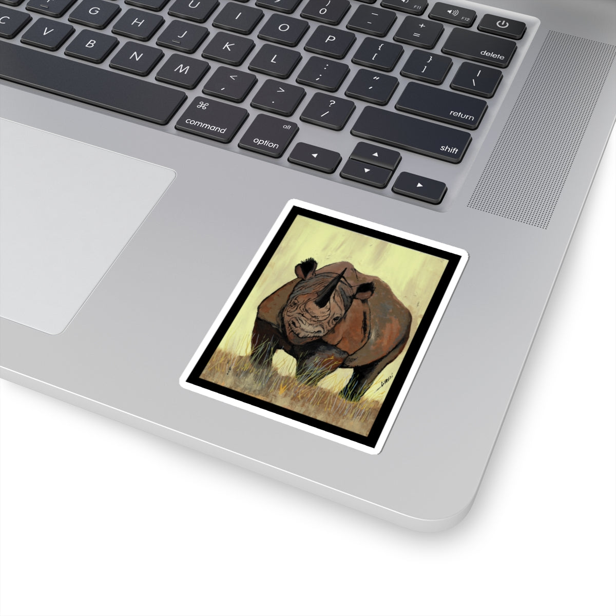 Rhynoceros Kiss-Cut Stickers | Wildlife Art for Nature Lovers
