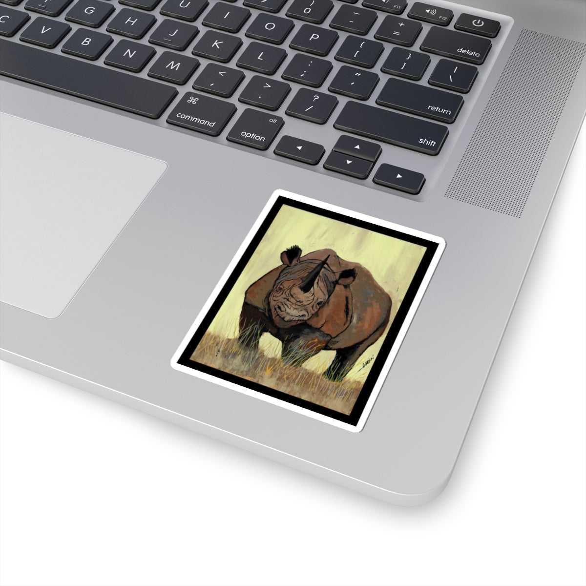 Discover the perfect addition to your collection with our Rhinoceros Kiss-Cut Stickers, Wildlife Art for Nature Lovers. Shop now! 🦏🌿 #wildlifeart