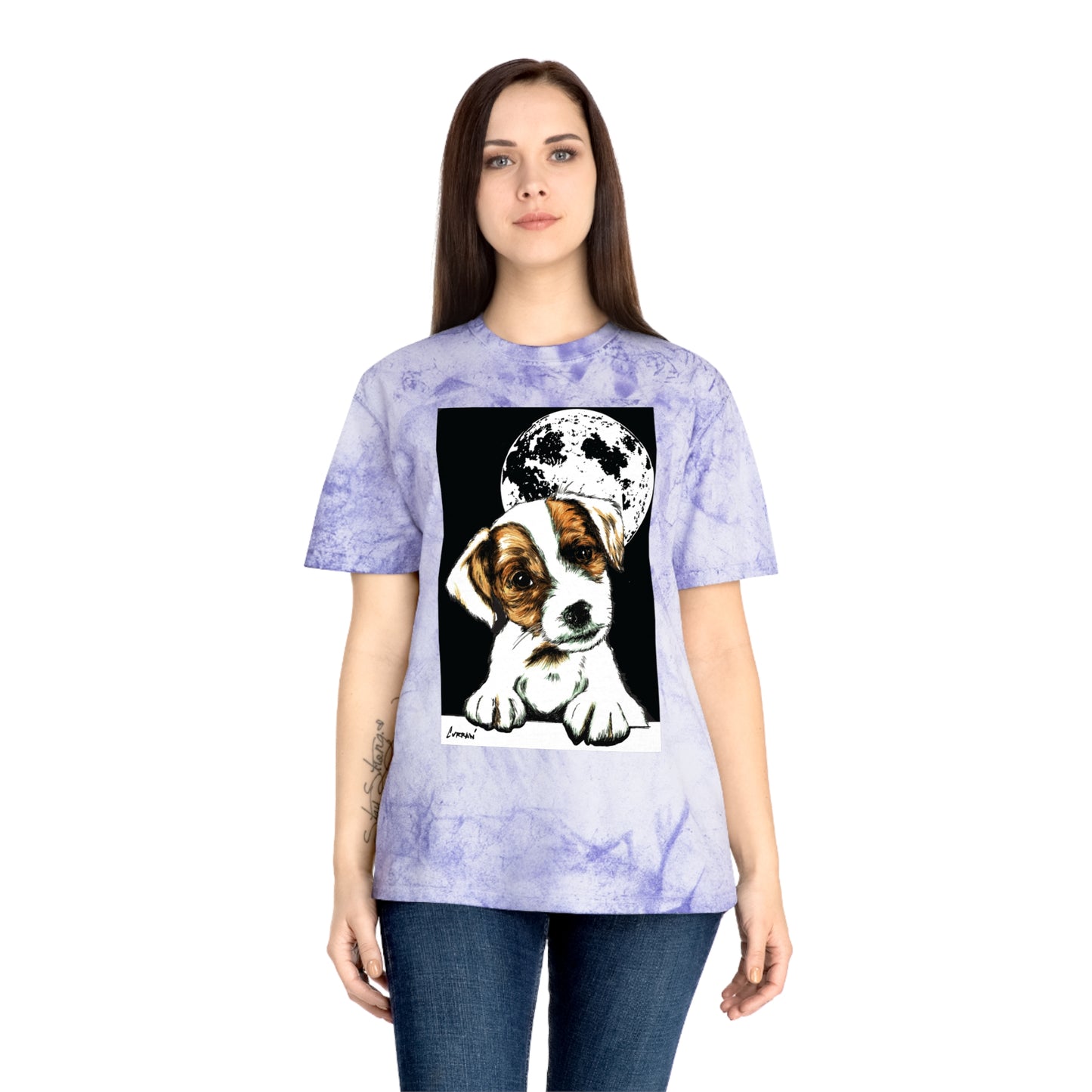 Color Blast Beagle Moon Unisex T Shirt for Pet Lovers