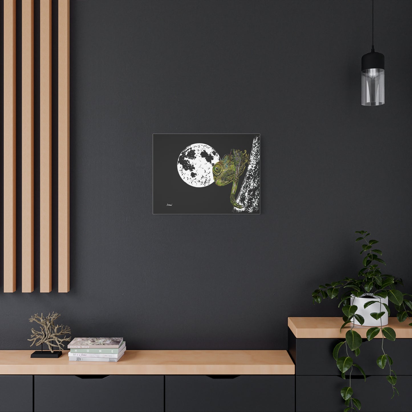 Chameleon Print of the Original, hand drawn wall art