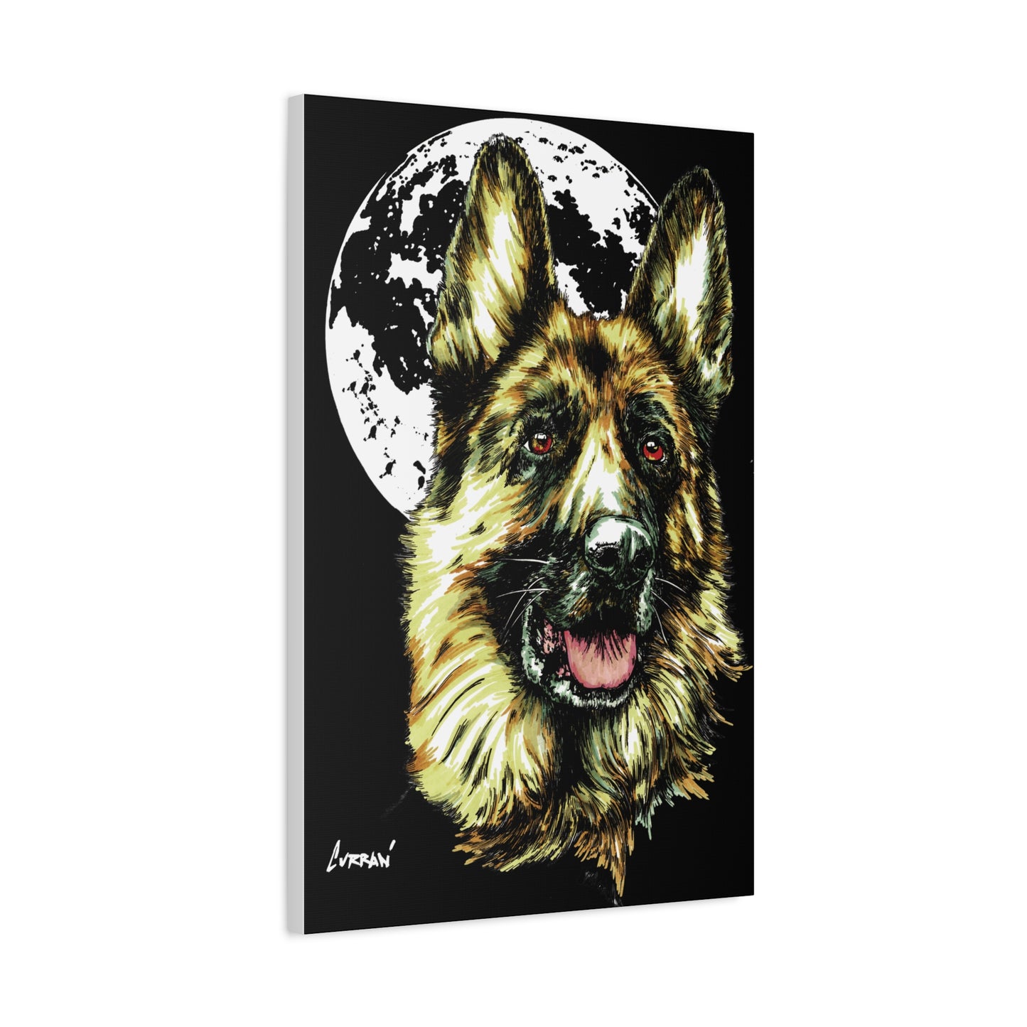 German Shepherd Print, Hand-Drawn Dog Art,
