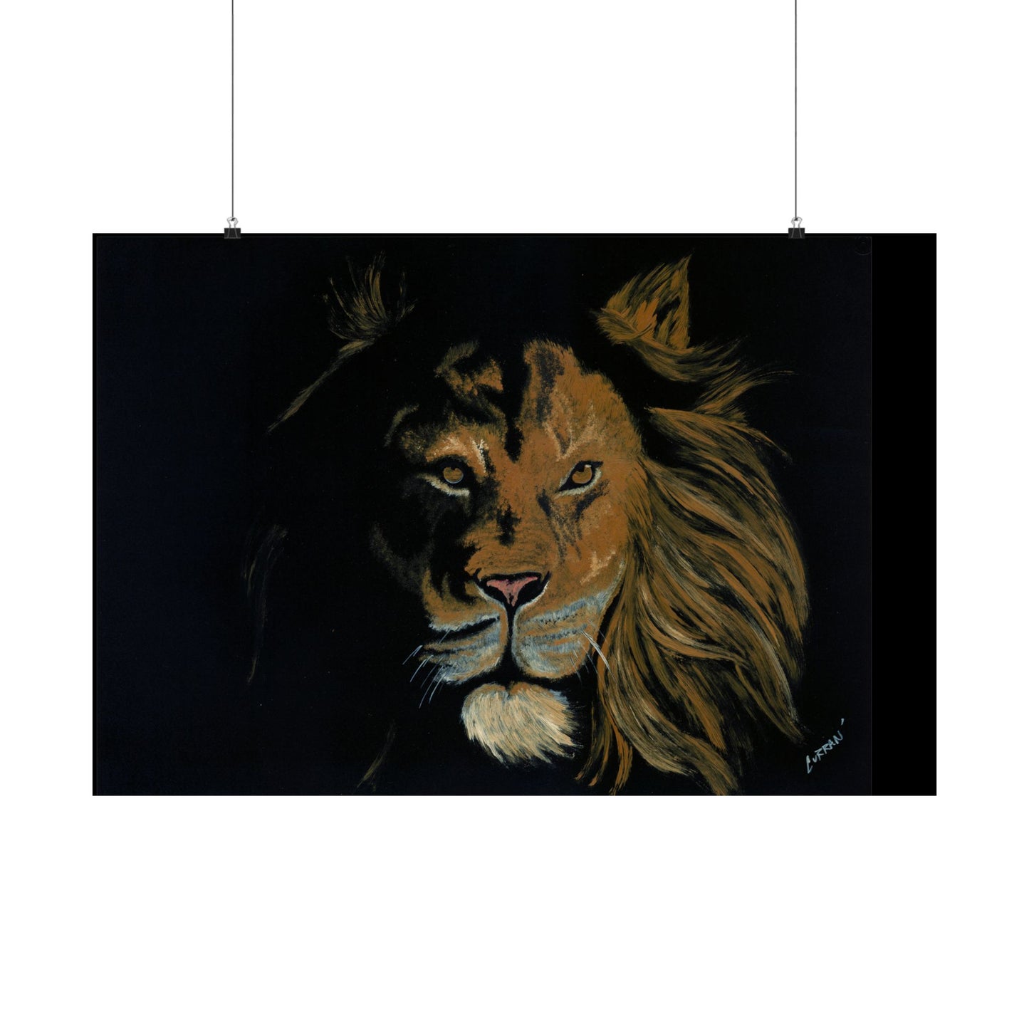 Majestic Lion Satin Poster - 300gsm Art Print for Home Decor