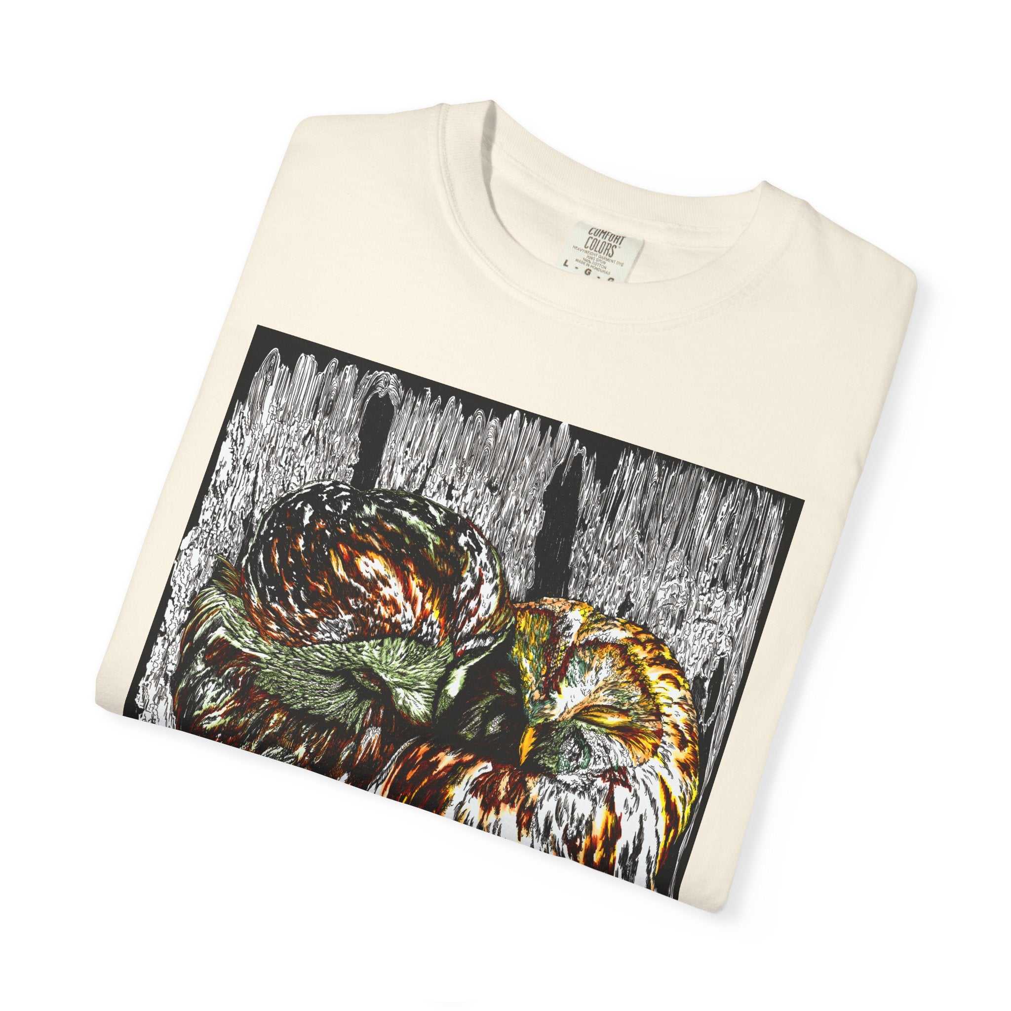 Owls in a Tree Unisex Garment-Dyed T-Shirt