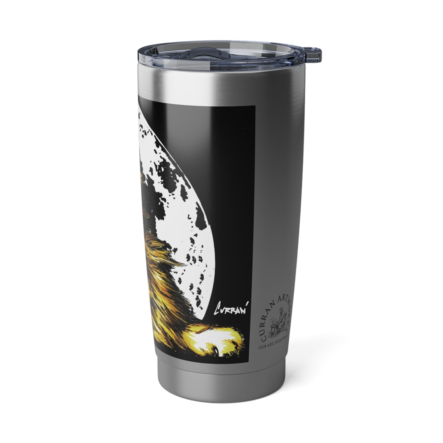 Pomeranian Travel Mug, Vagabond 20oz Tumbler, Hand Drawn Wall Art, Gift for Dog Lovers, Original Artwork, Cute Puppy Cup, Pet Lover Gift,