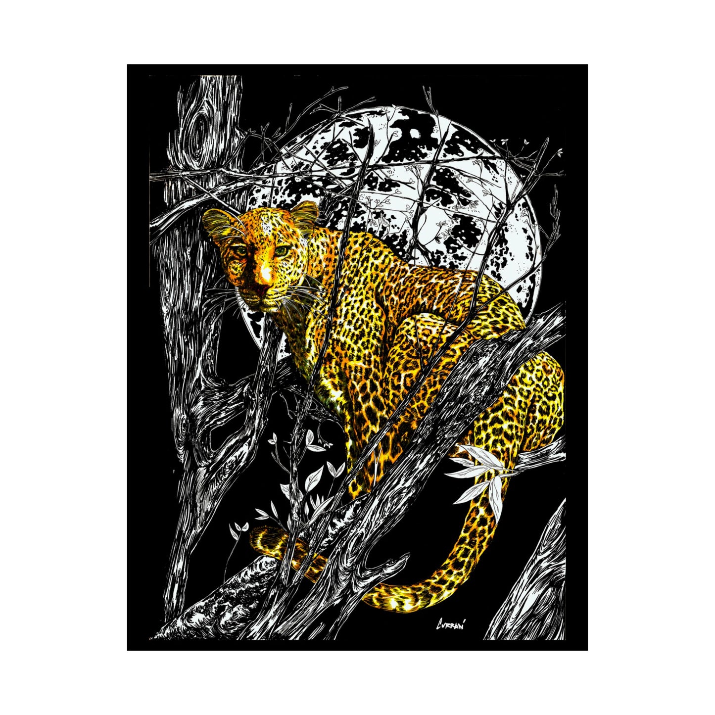 Majestic Leopard Satin Poster - 300gsm Art Print for Home Décor