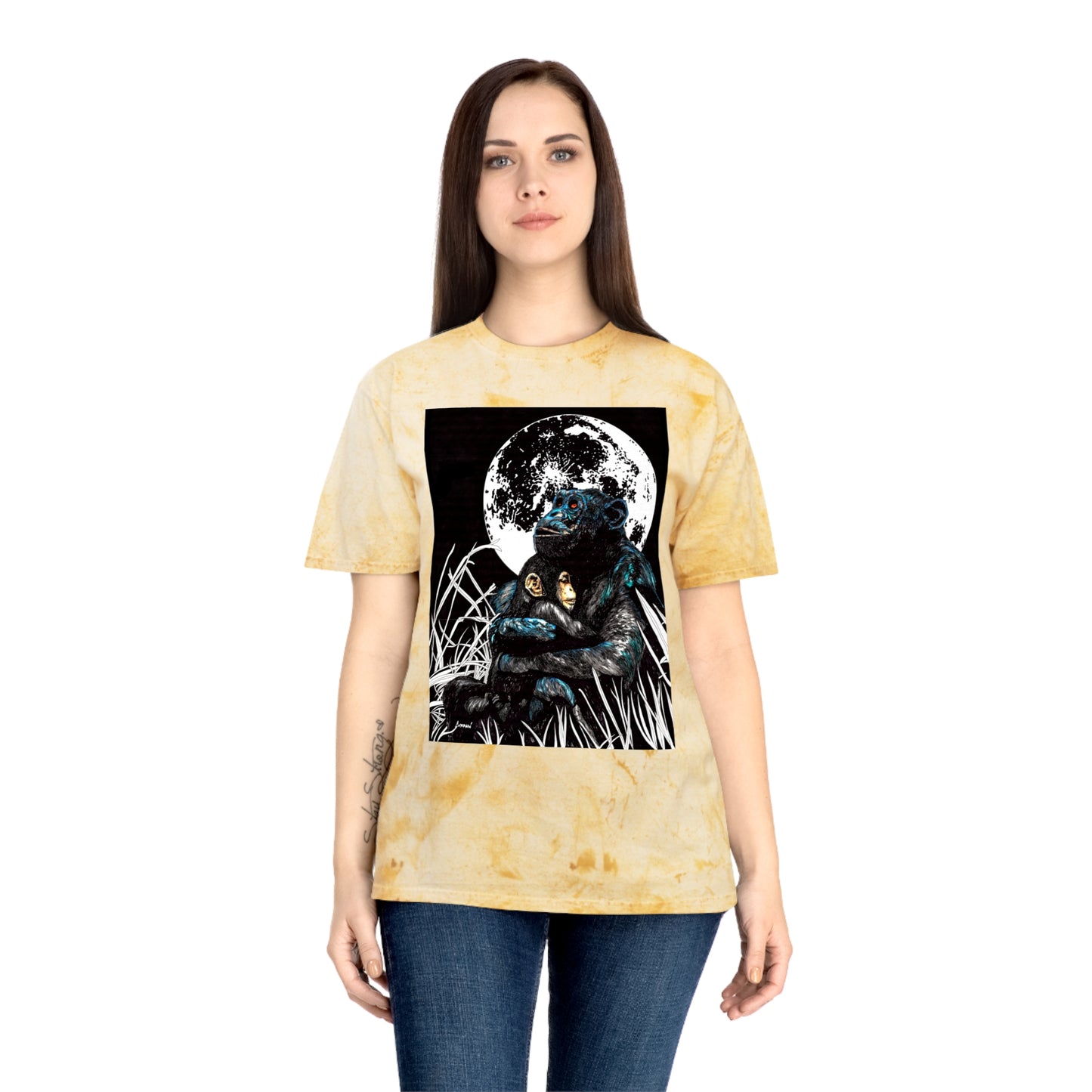 Gorilla and Child T Shirt Original Hand-Drawn Art