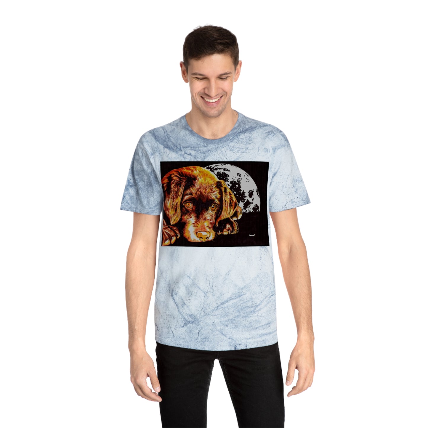 Chocolate Lab Puppy Color Blast T-Shirt - Unisex Artistic Pet Tee
