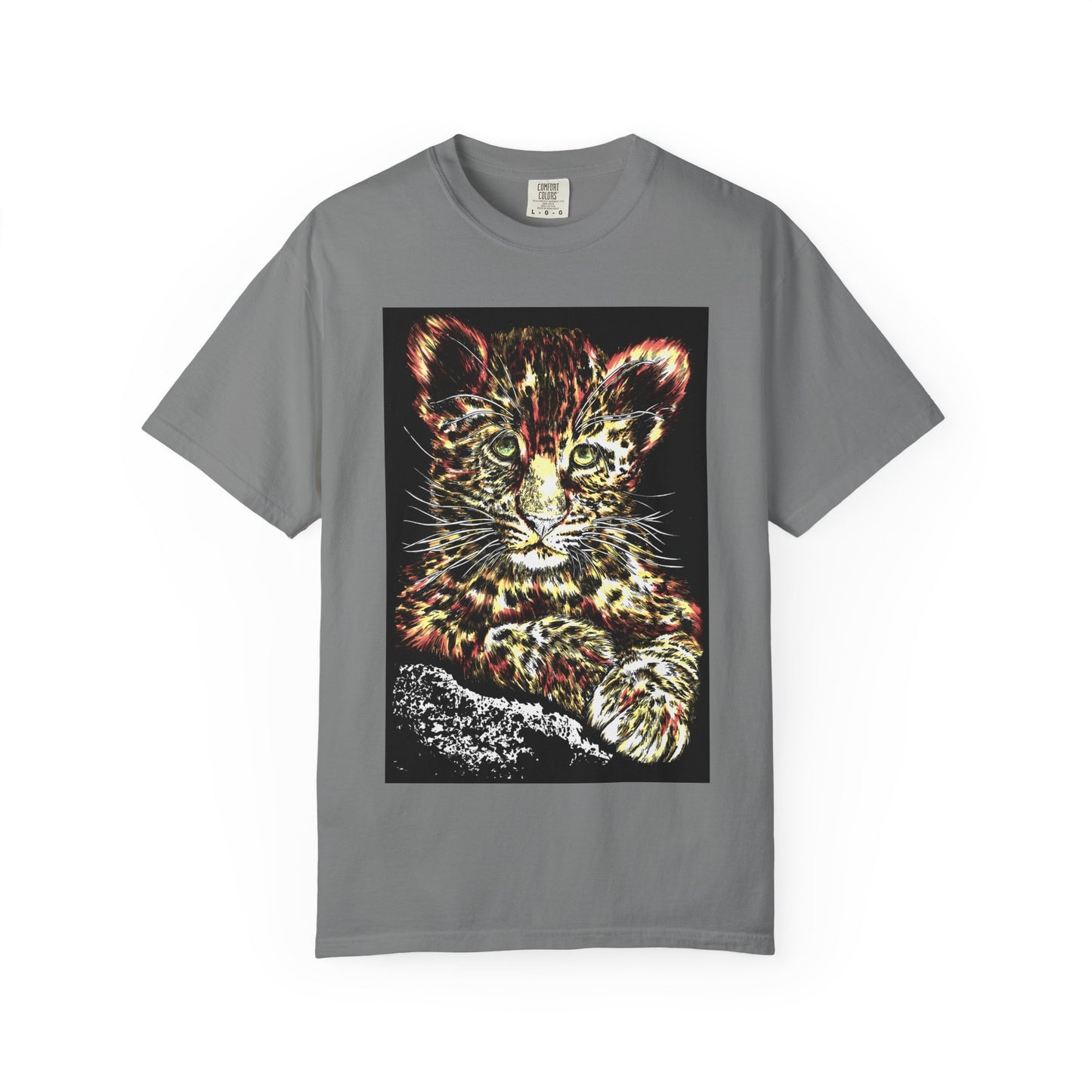 Wildlife Lovers Unisex Garment-Dyed T-shirt featuring Playful Leopard Cub