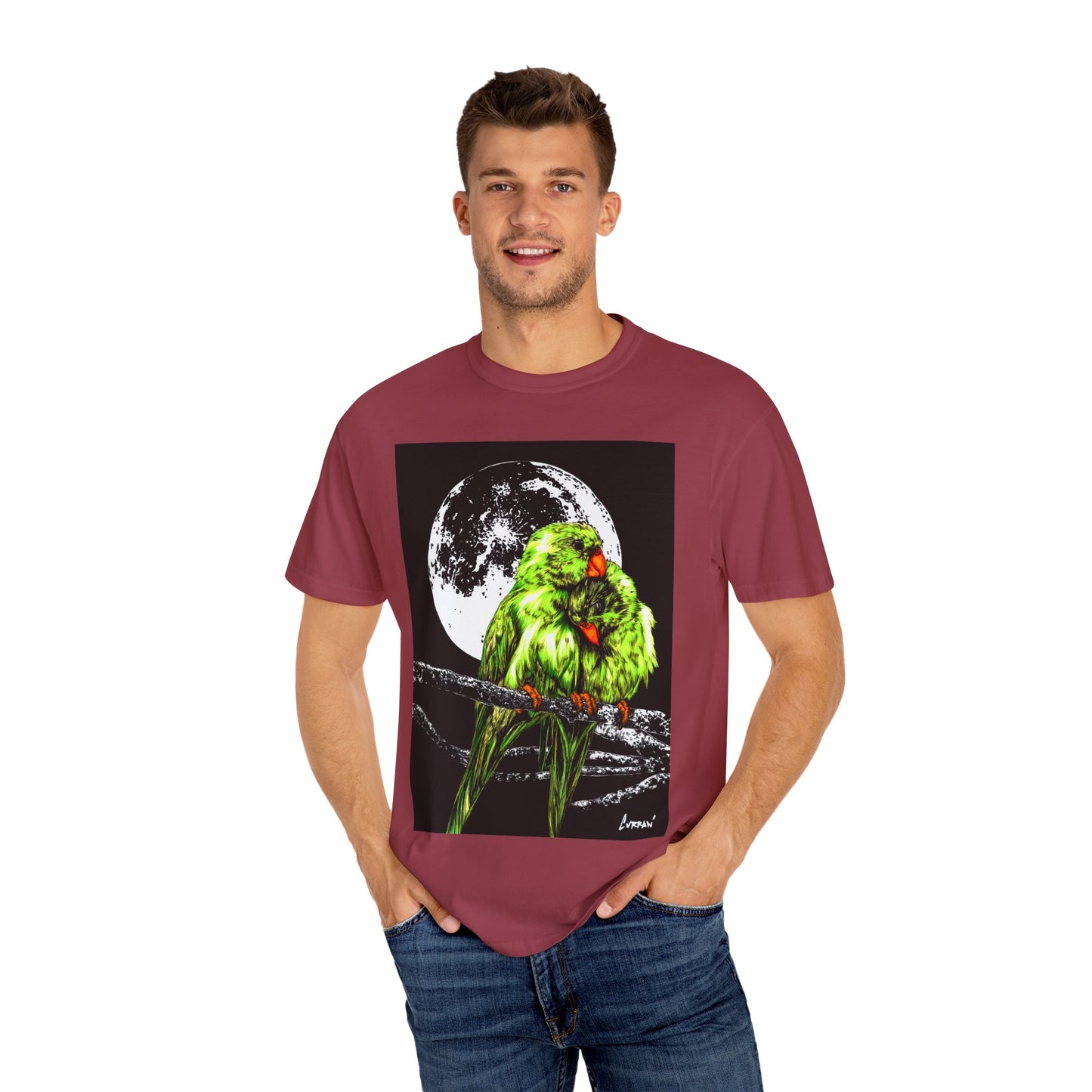 Parrots in the Moonlight Unisex T-shirt