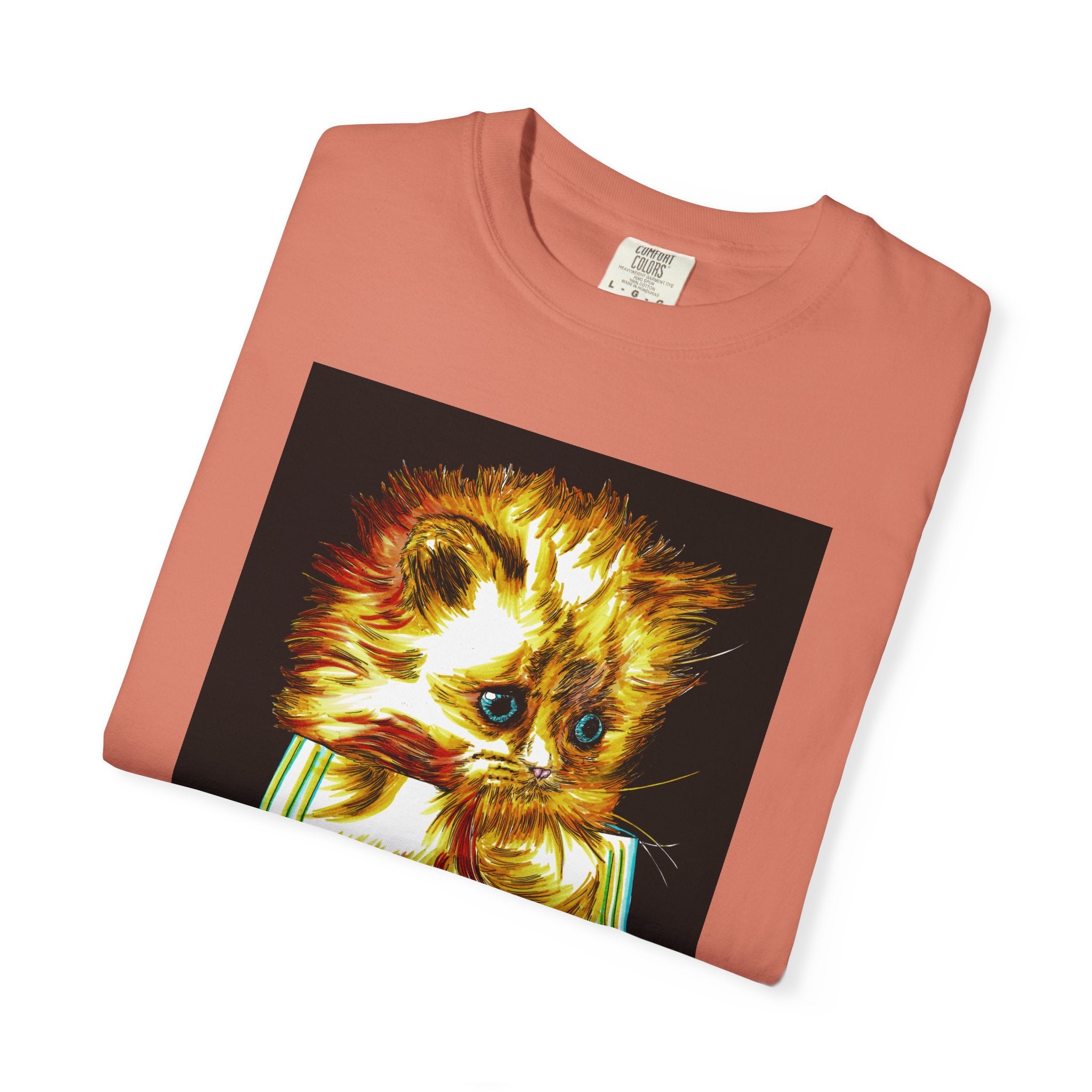 Kitten in a Glass Unisex T-shirt - Hand Drawn Art