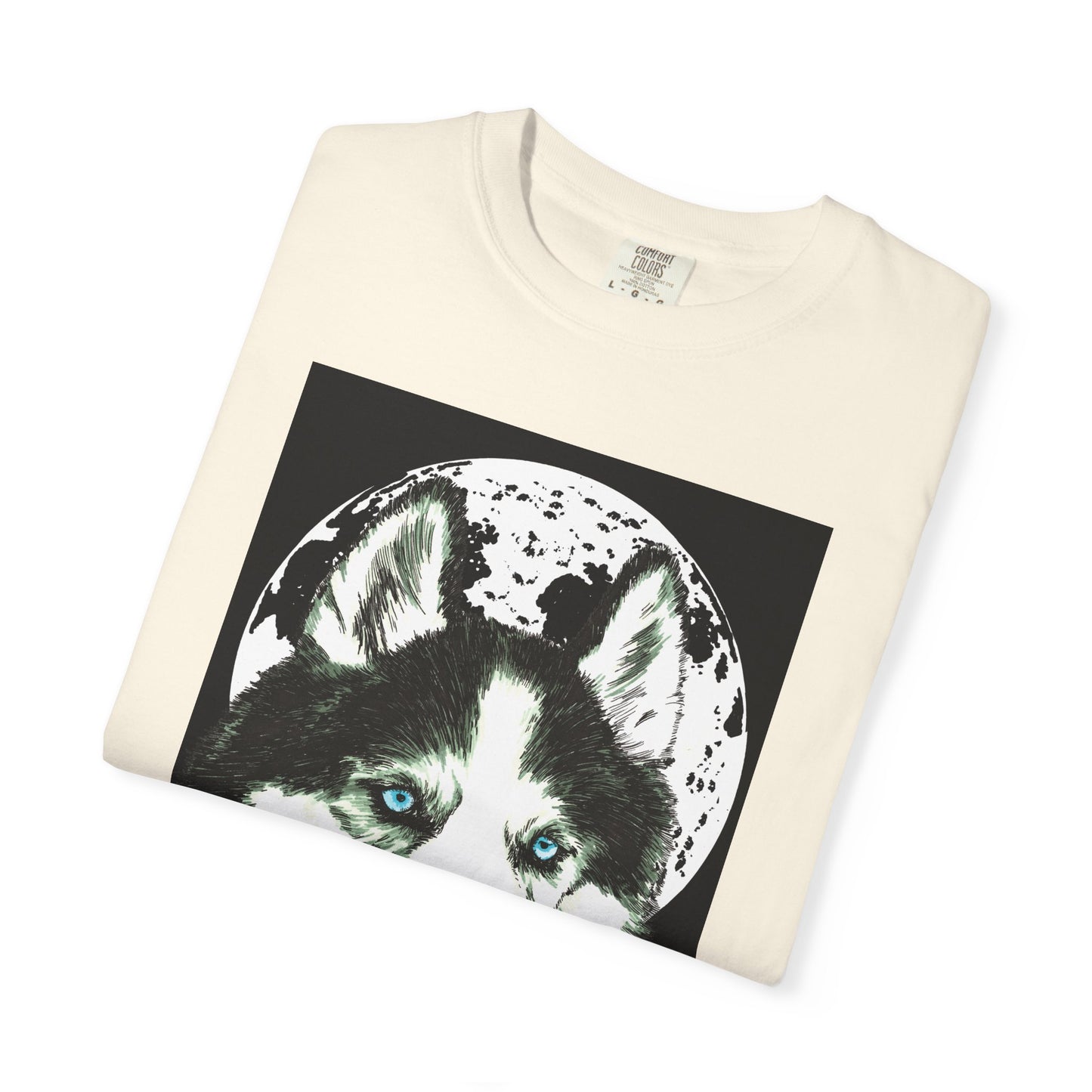 Siberian Husky Unisex Garment-Dyed T-Shirt – Original Hand-Drawn Art