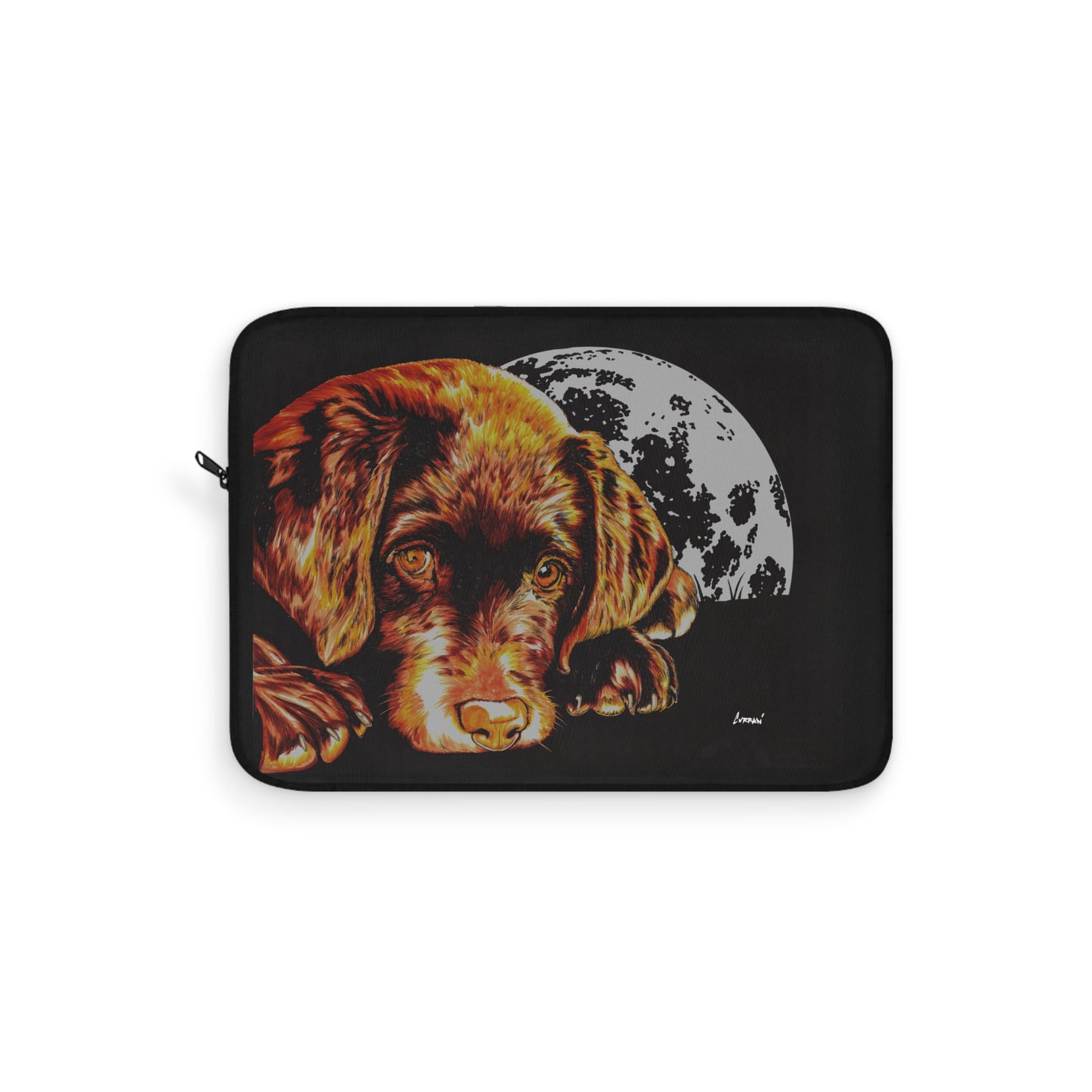 Moonlit Chocolate Lab Puppy Laptop Sleeve - Perfect for Dog Lovers