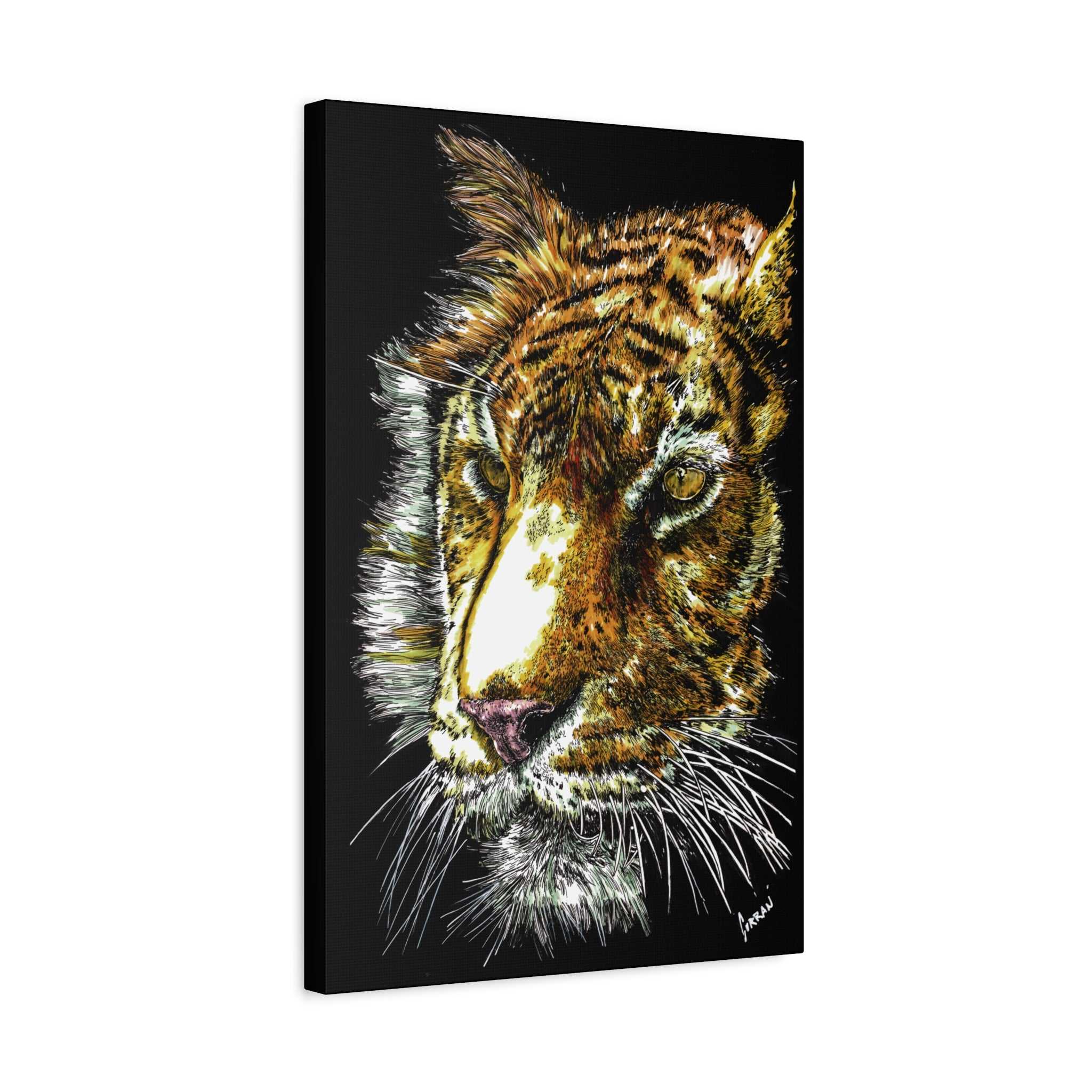Transform your space with our stunning Tiger Wall Art Canvas Print of the Original, hand drawn wall art of a Tiger. Elevate your decor now!