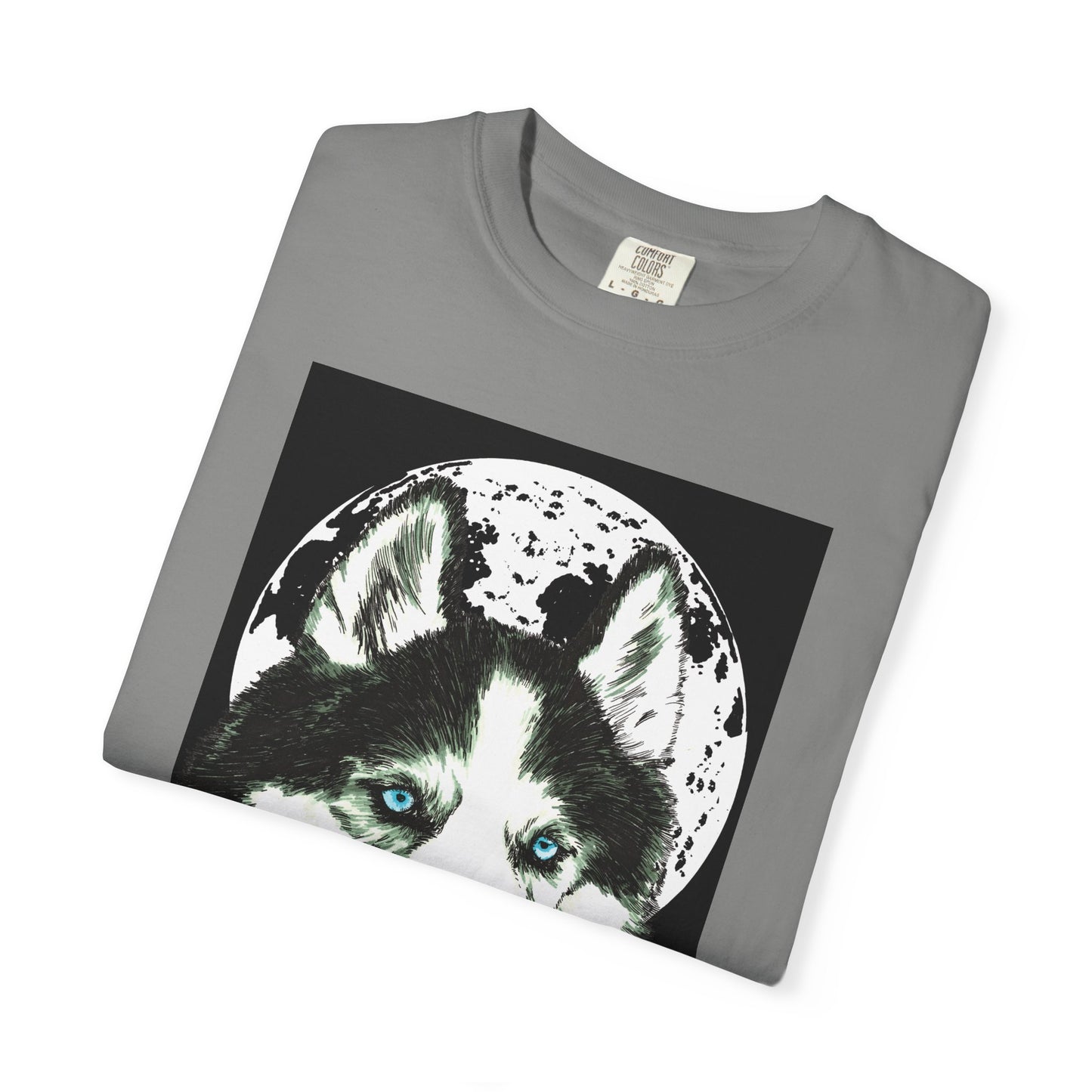 Siberian Husky Unisex Garment-Dyed T-Shirt – Original Hand-Drawn Art