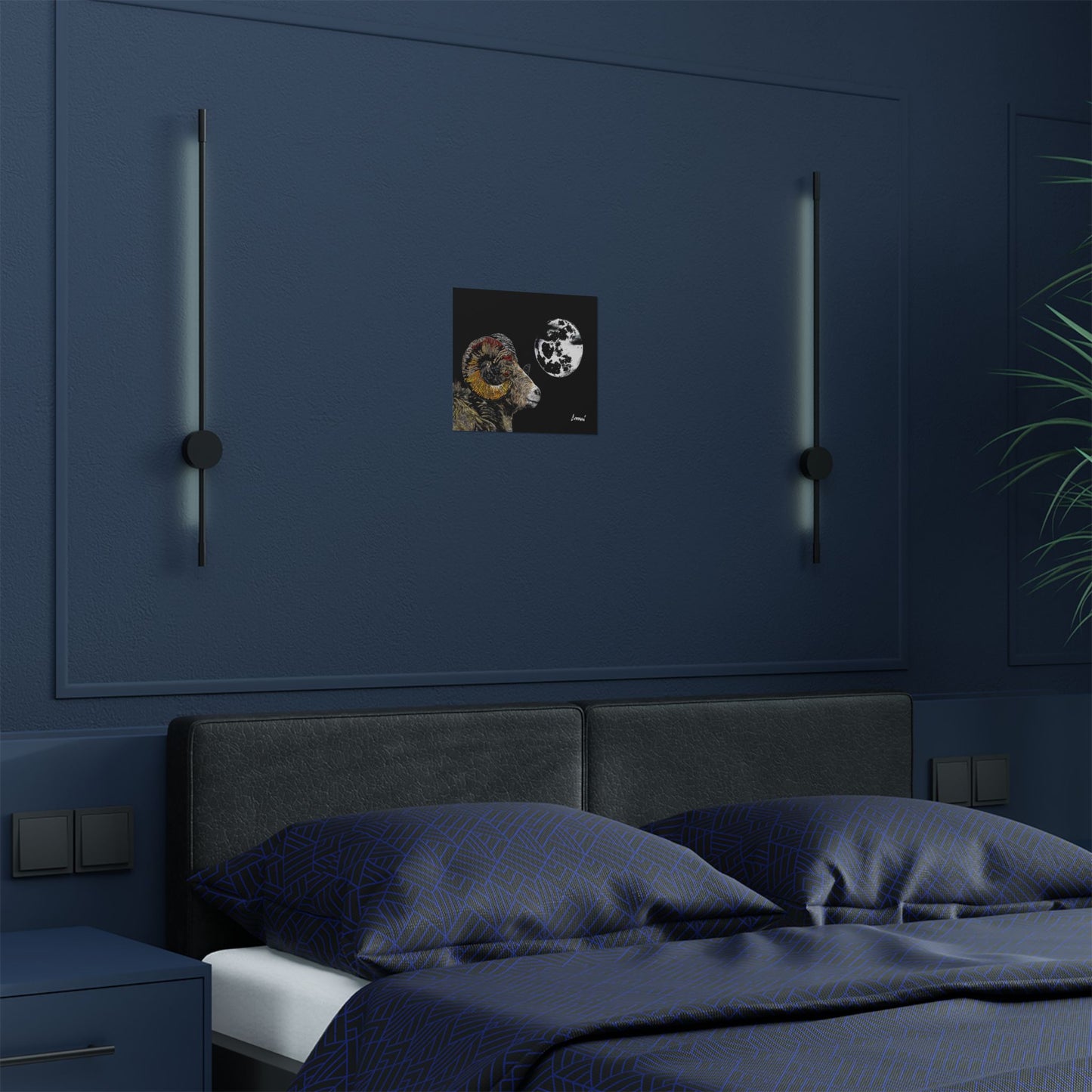 Mountain Ram Satin Poster - 300gsm Art Print for Home Decor