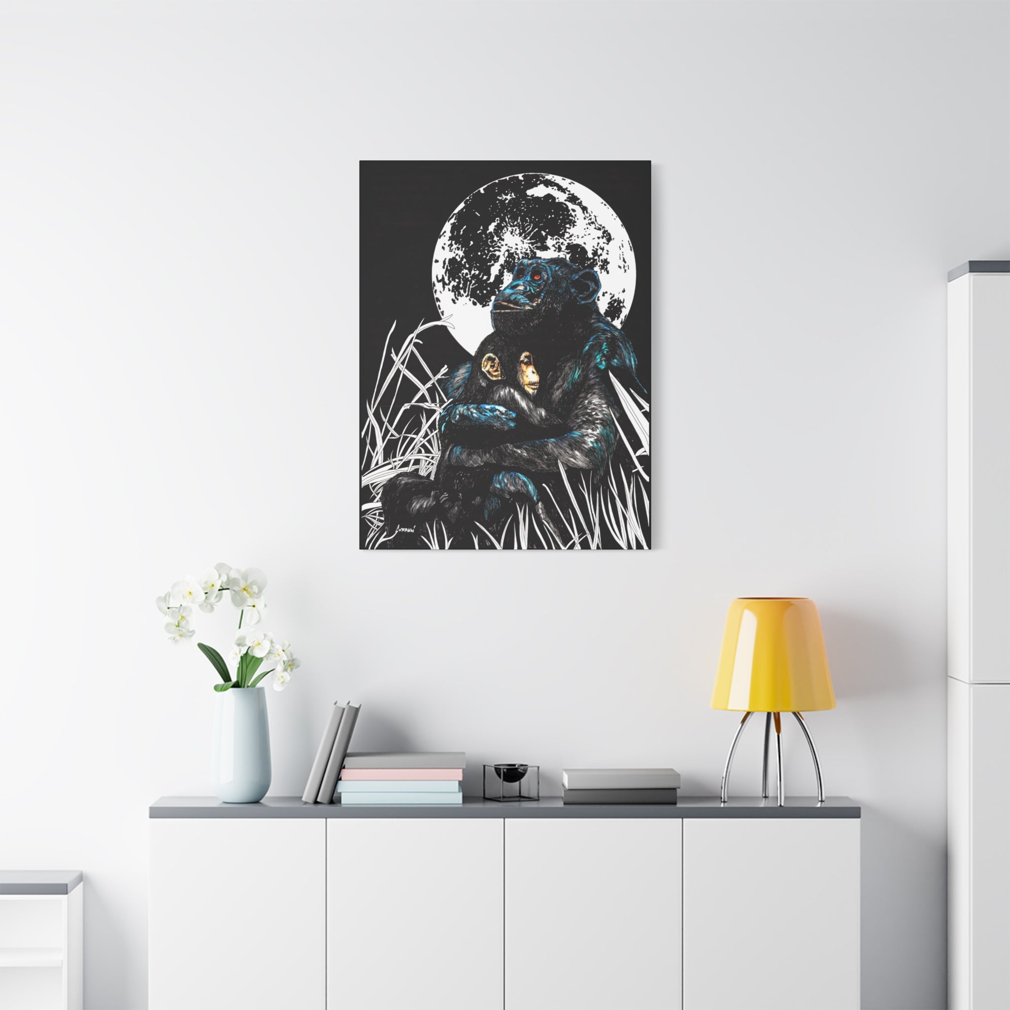Gorilla Wall Art, Gorilla Print, Hand-Drawn Gorilla, Wildlife Art,