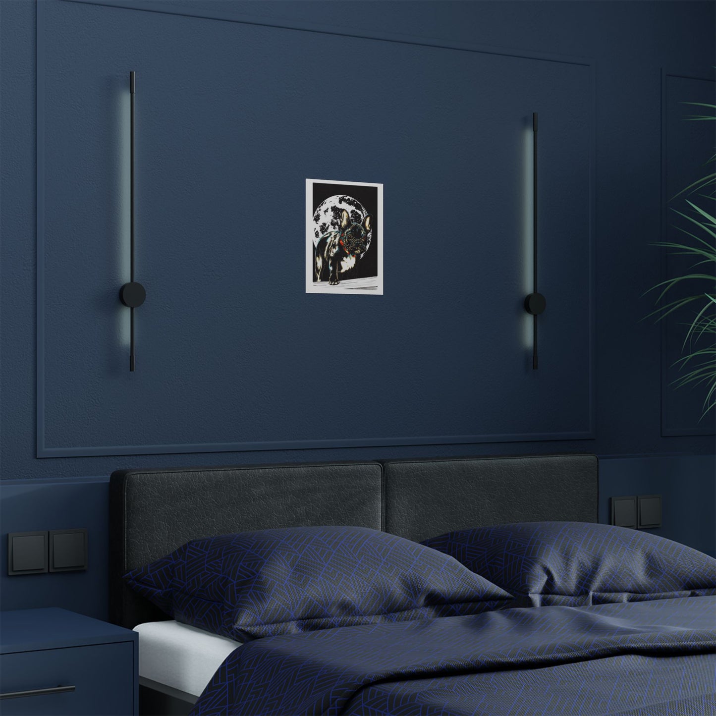 French Bulldog Art Satin Poster Wall Décor for Pet Lovers