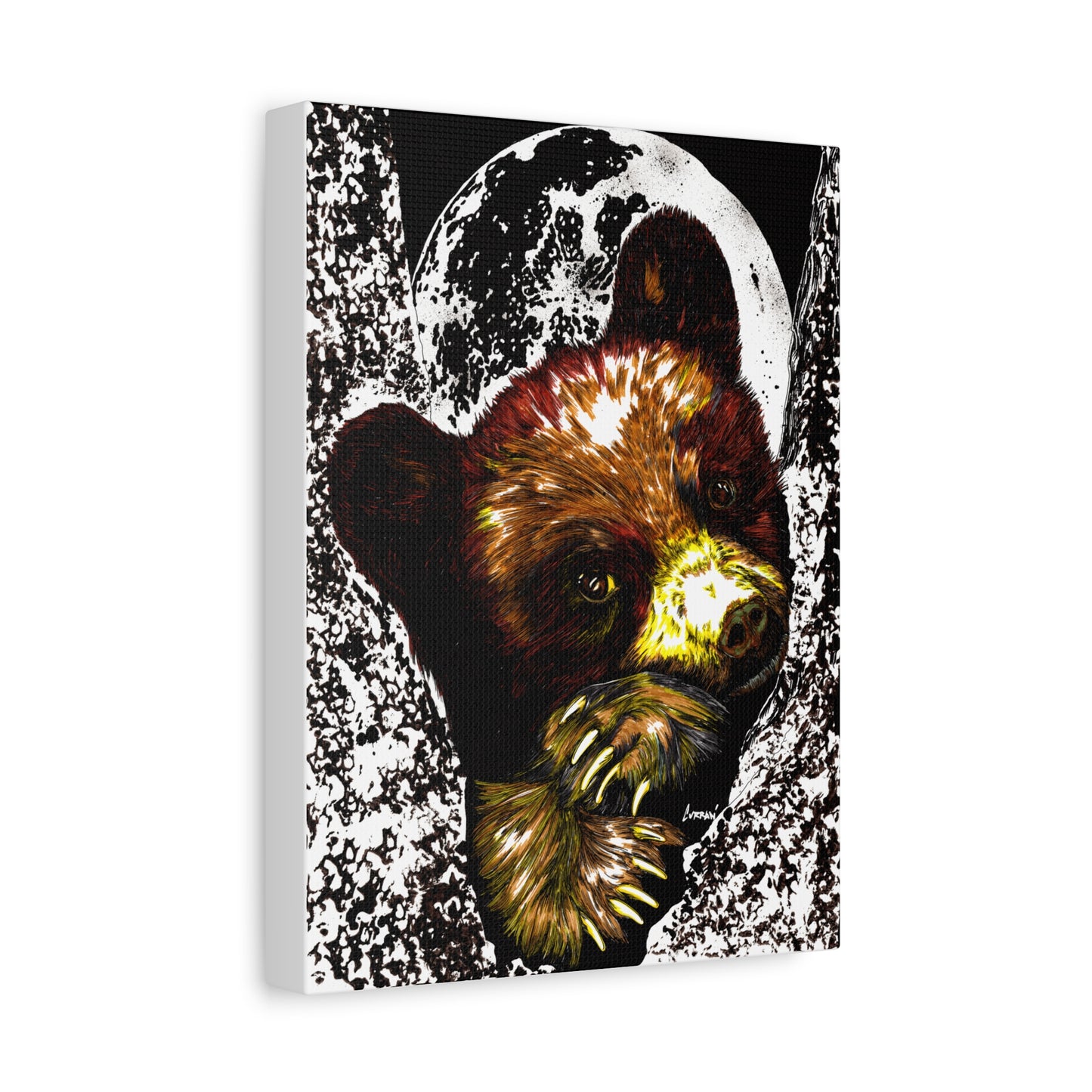 Brown Bear Cub Print of the Original, hand drawn wall art