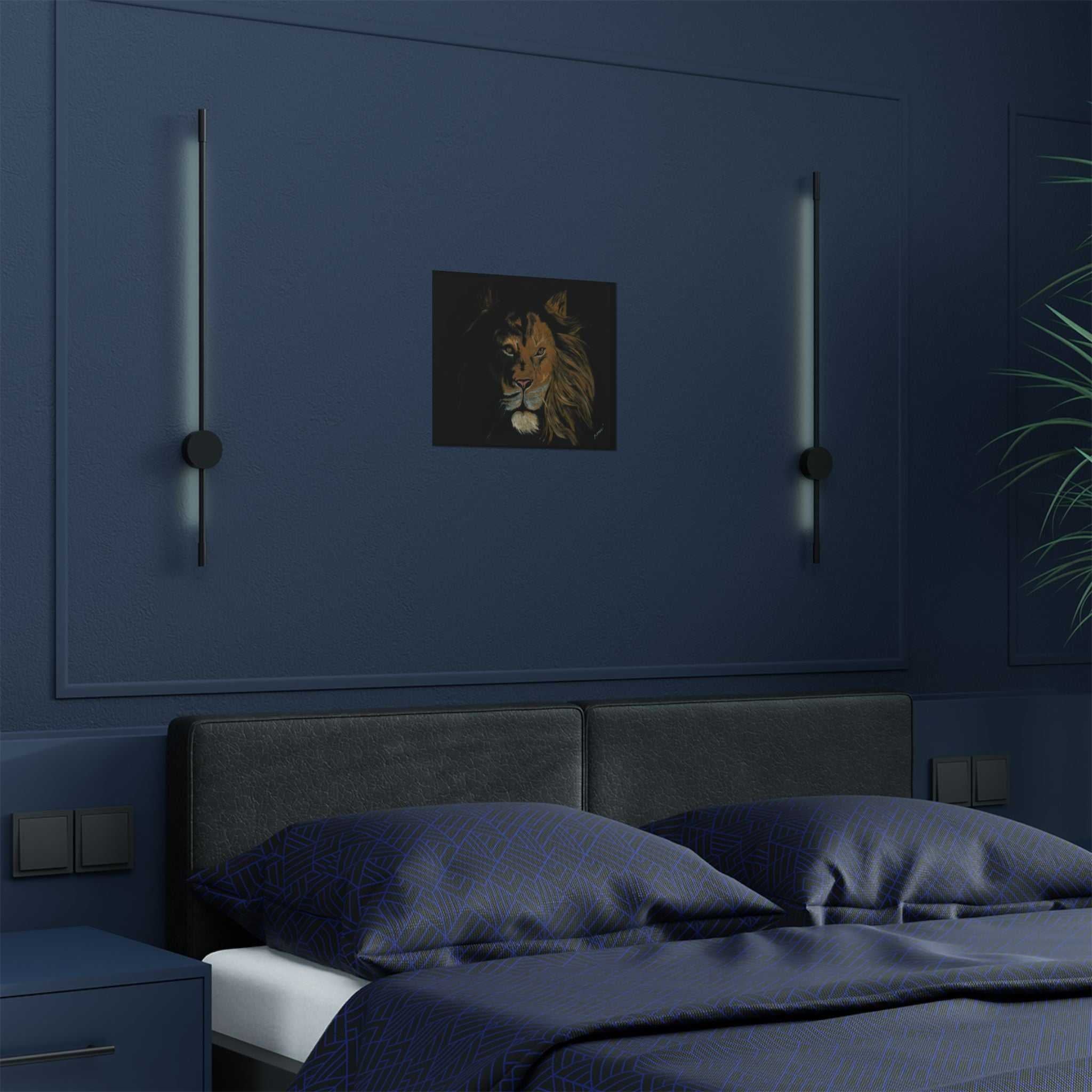Majestic Lion Satin Poster - 300gsm Art Print for Home Decor