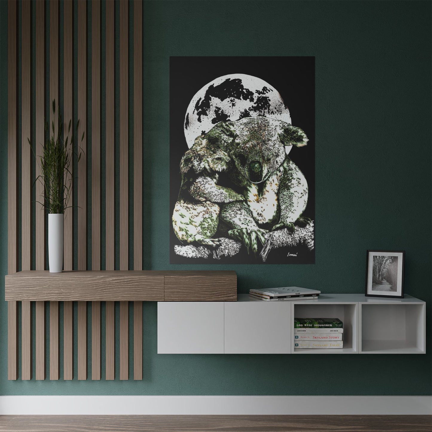 Koala Moon Satin Poster - 300gsm Wall Art for Animal Lovers