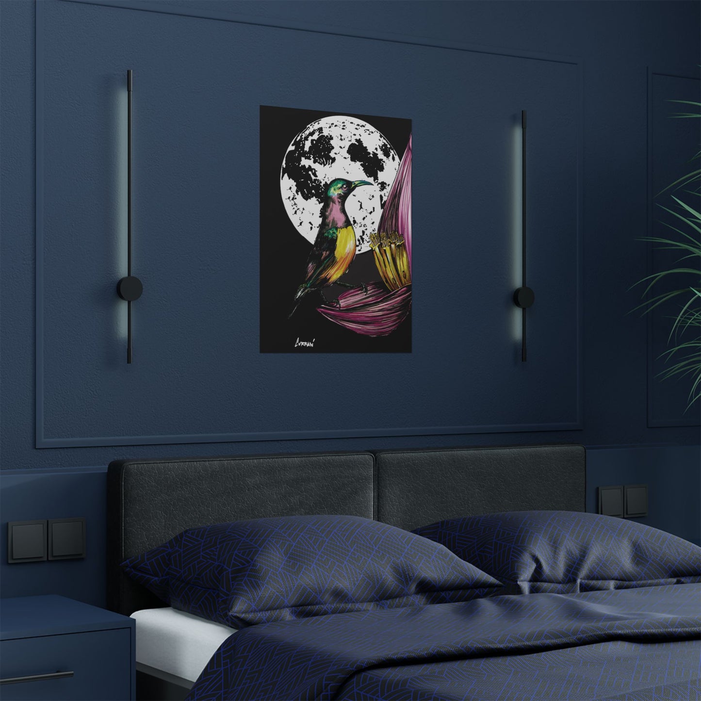 Vibrant Bird Satin Poster - 300gsm Art Print for Nature Lovers