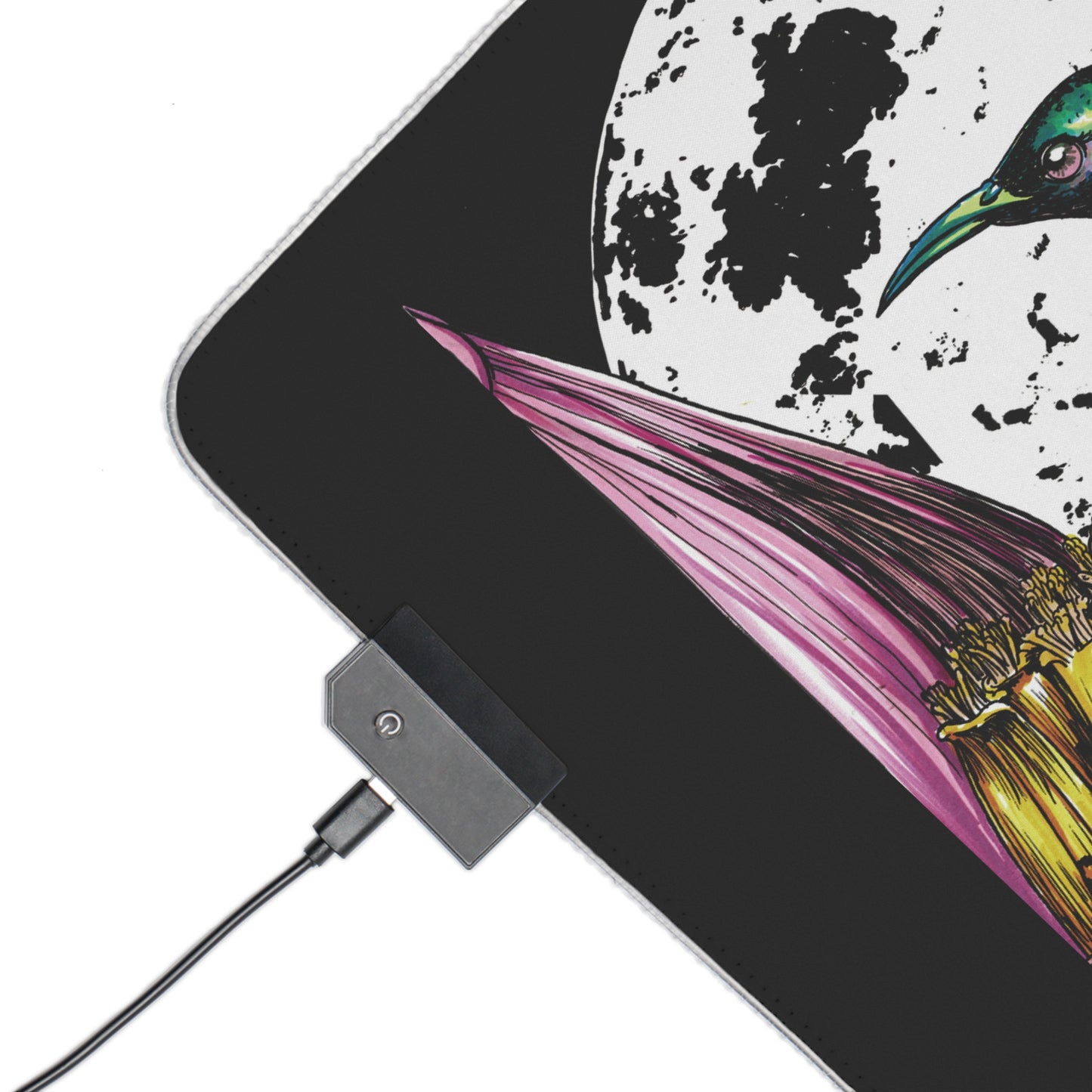 Beautiful Hummingbird Design LED Gaming Mouse Pad!