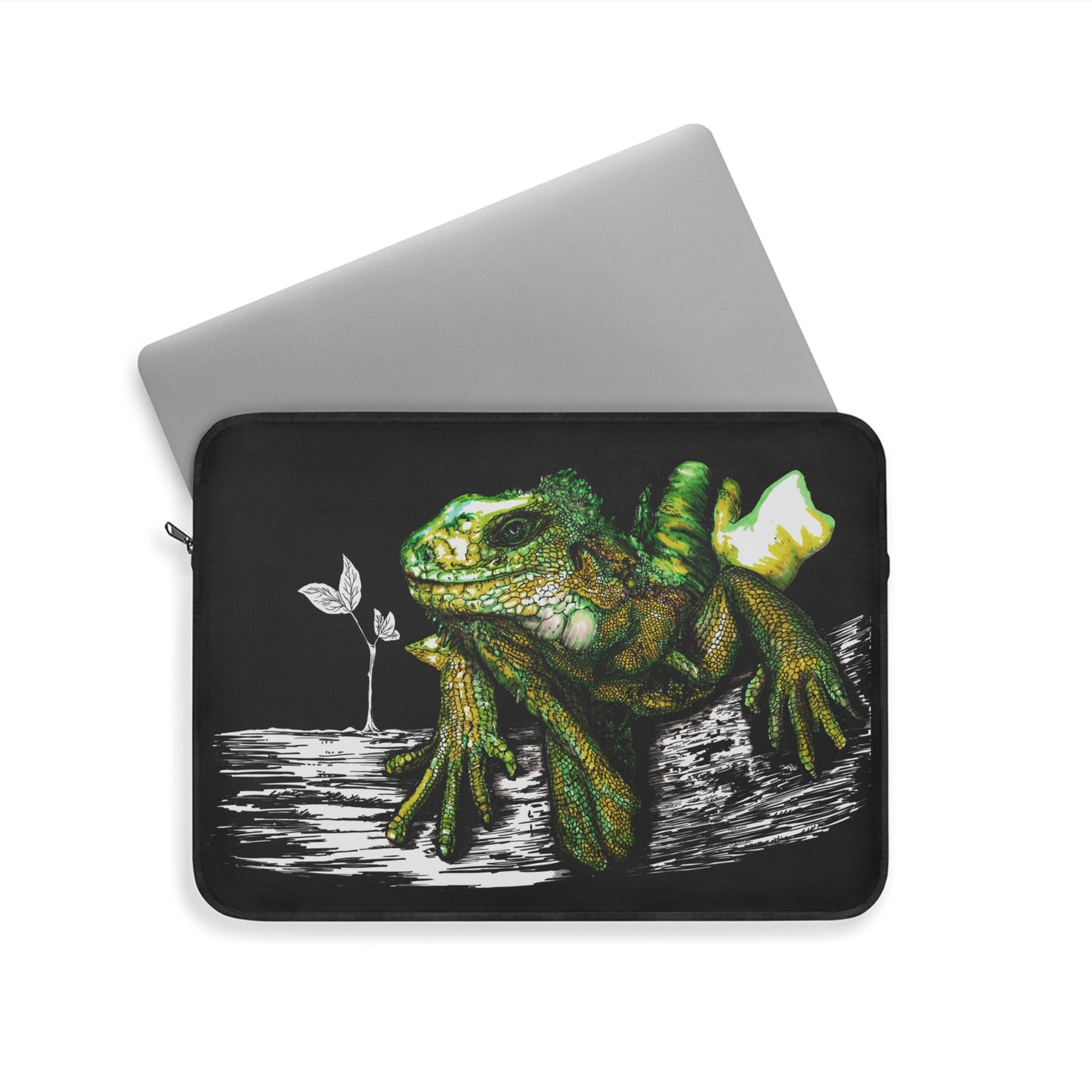 Vibrant Iguana Laptop Sleeve - Colorful Nature Design