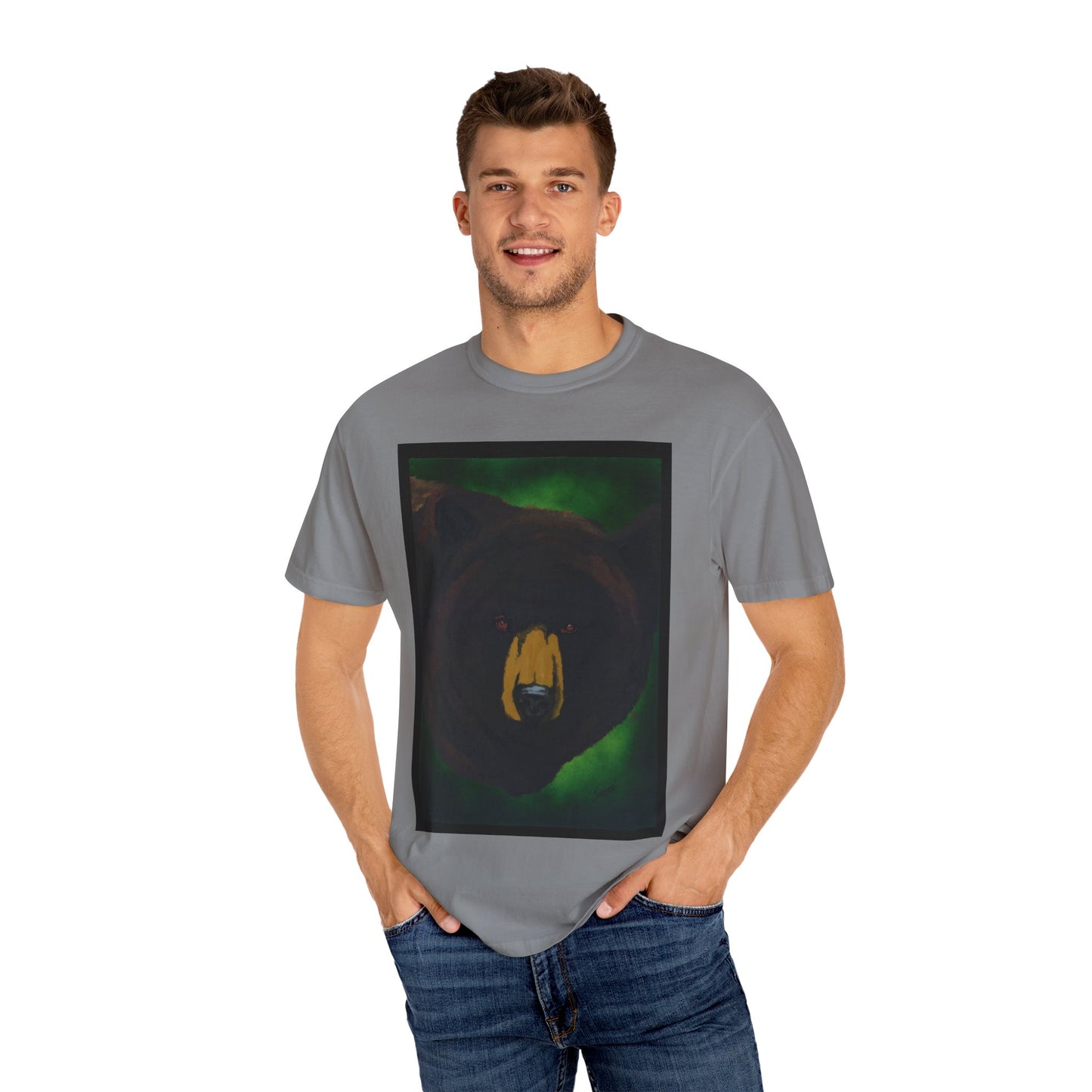 Brown Bear Unisex Garment-Dyed T-Shirt - Nature Apparel