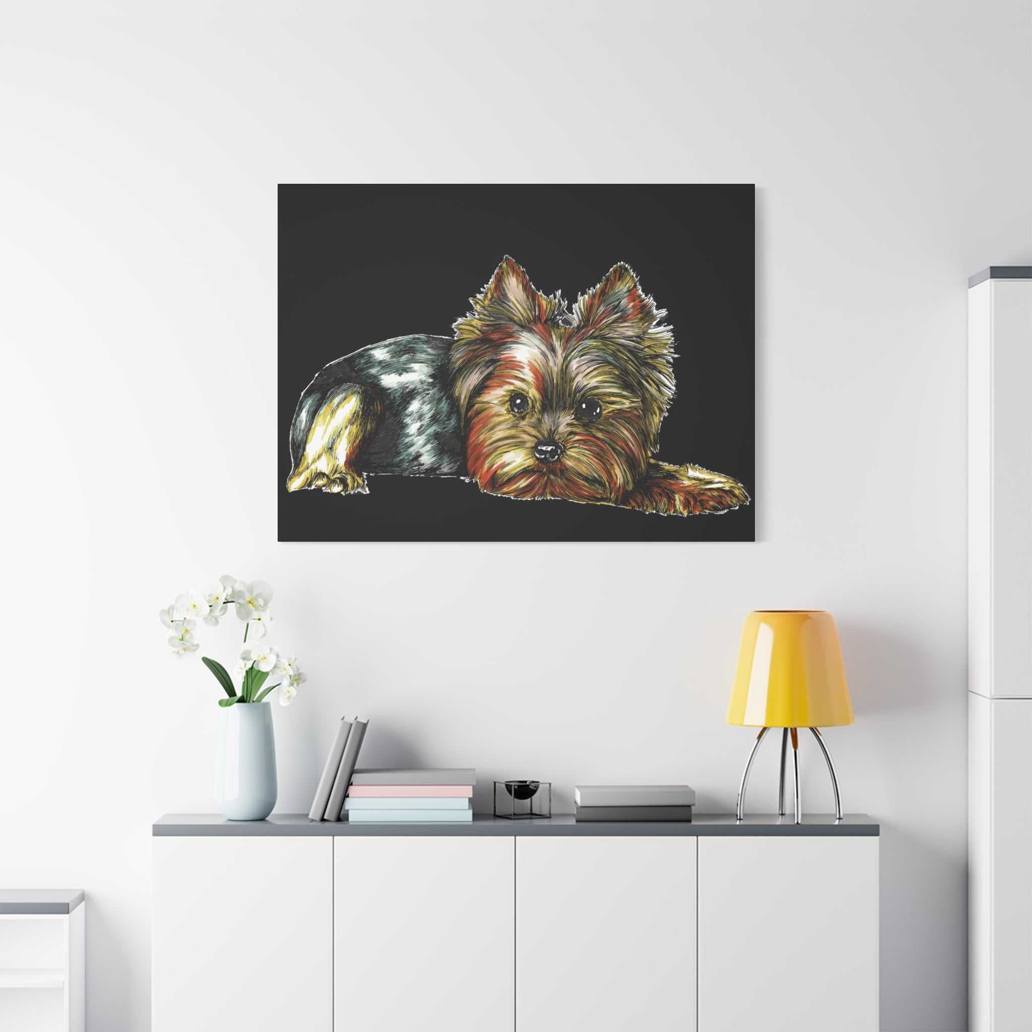 Yorkshire Terrier Canvas Art - Cute Dog Stretched Print