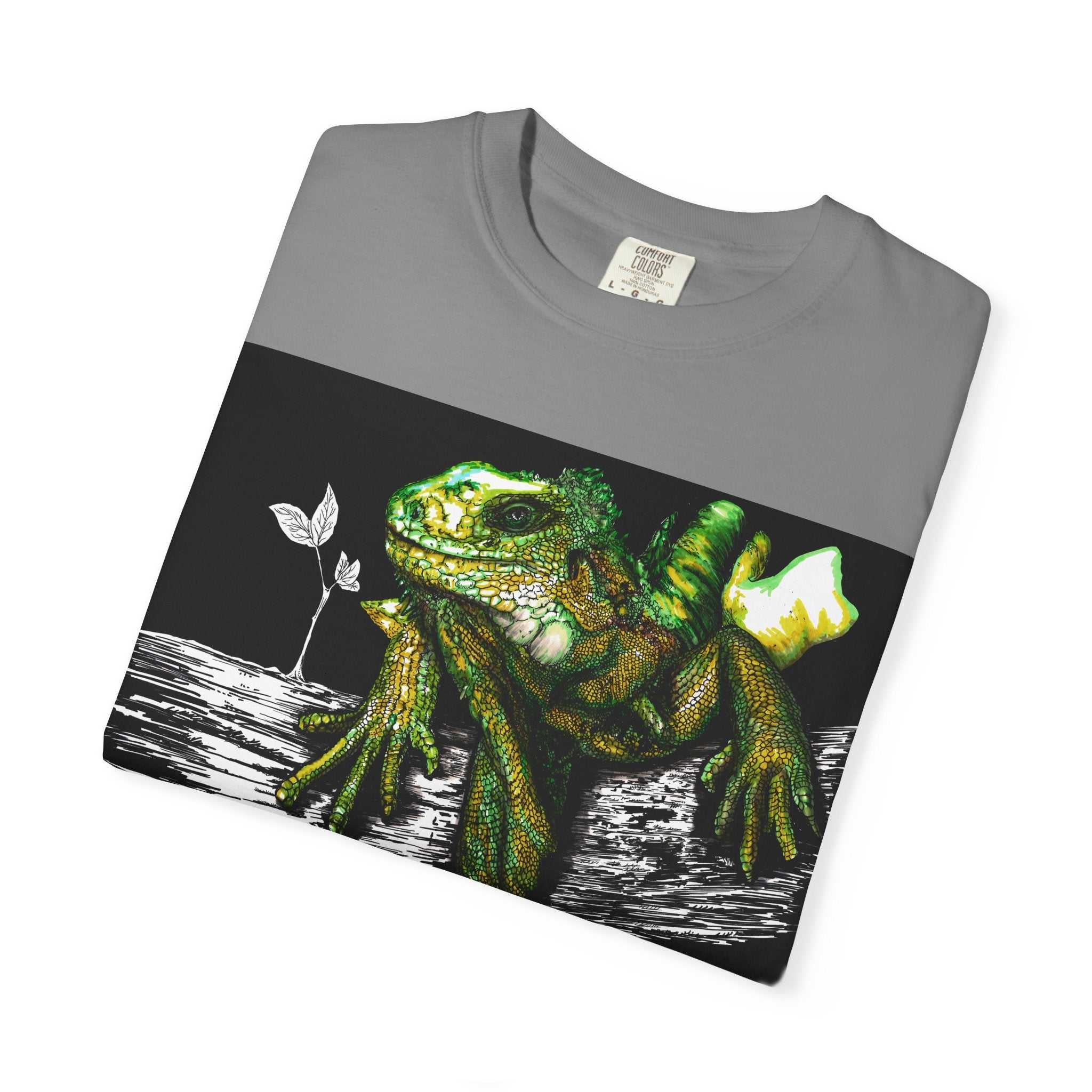 Iguana Unisex T-shirt - Hand Painted Art Design