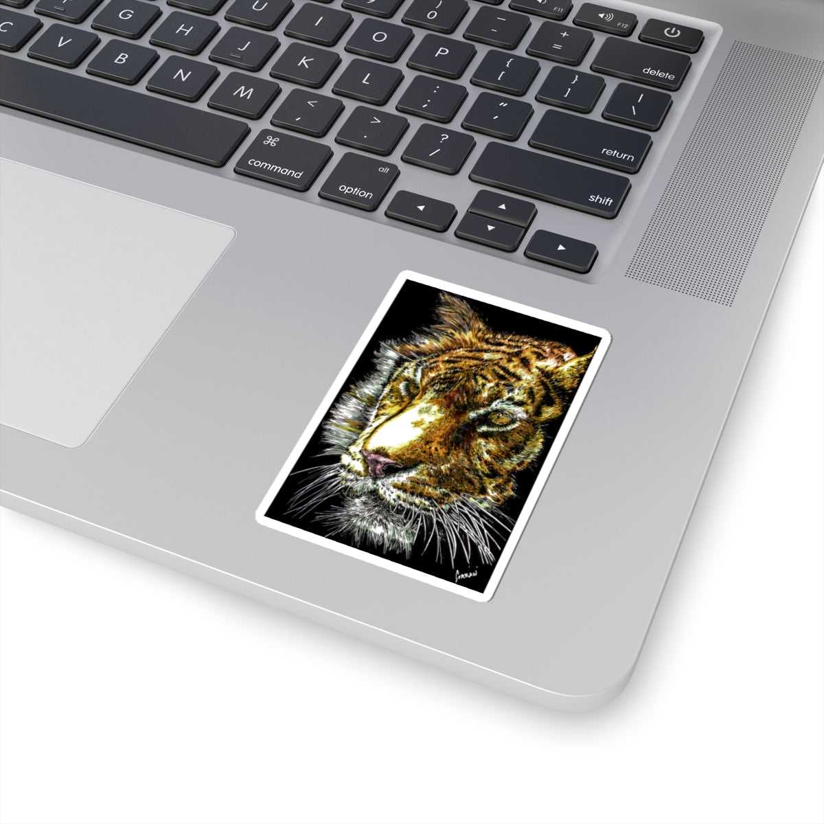 Tiger Kiss-Cut Stickers, Bold Wildlife Art for Nature Lovers