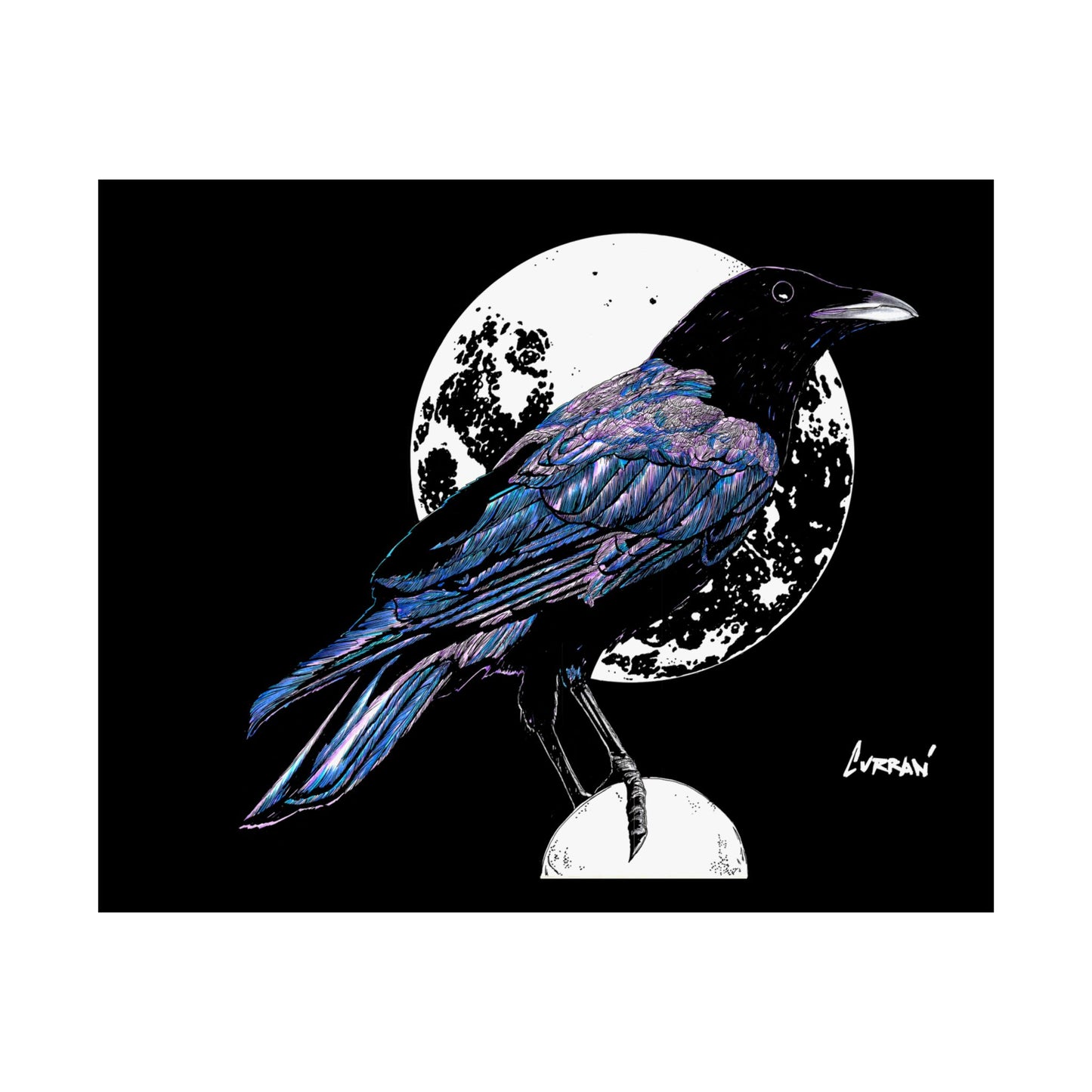Mystical Crow Satin Poster - 300gsm Art Print