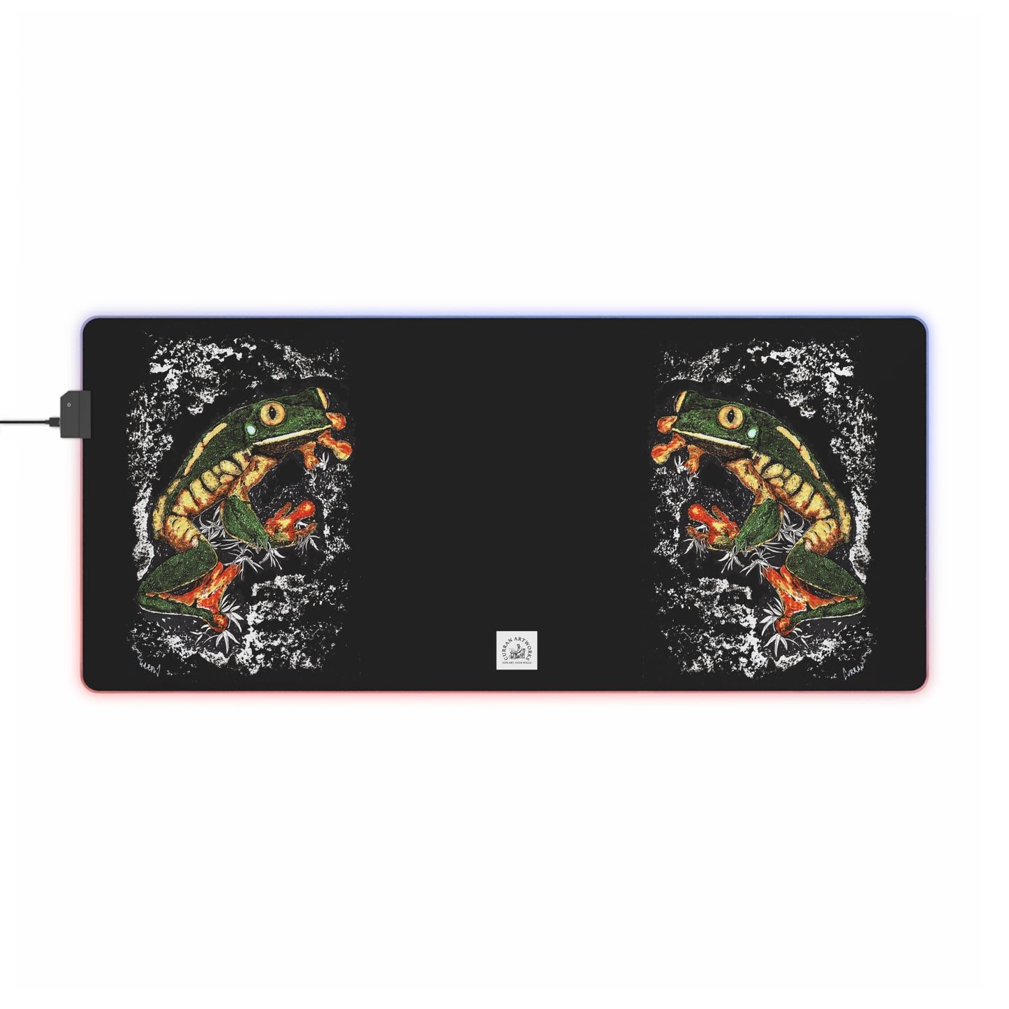 Vibrant LED Gaming Mouse Pad with Frog Design - Ideal for Gamers & Streamers