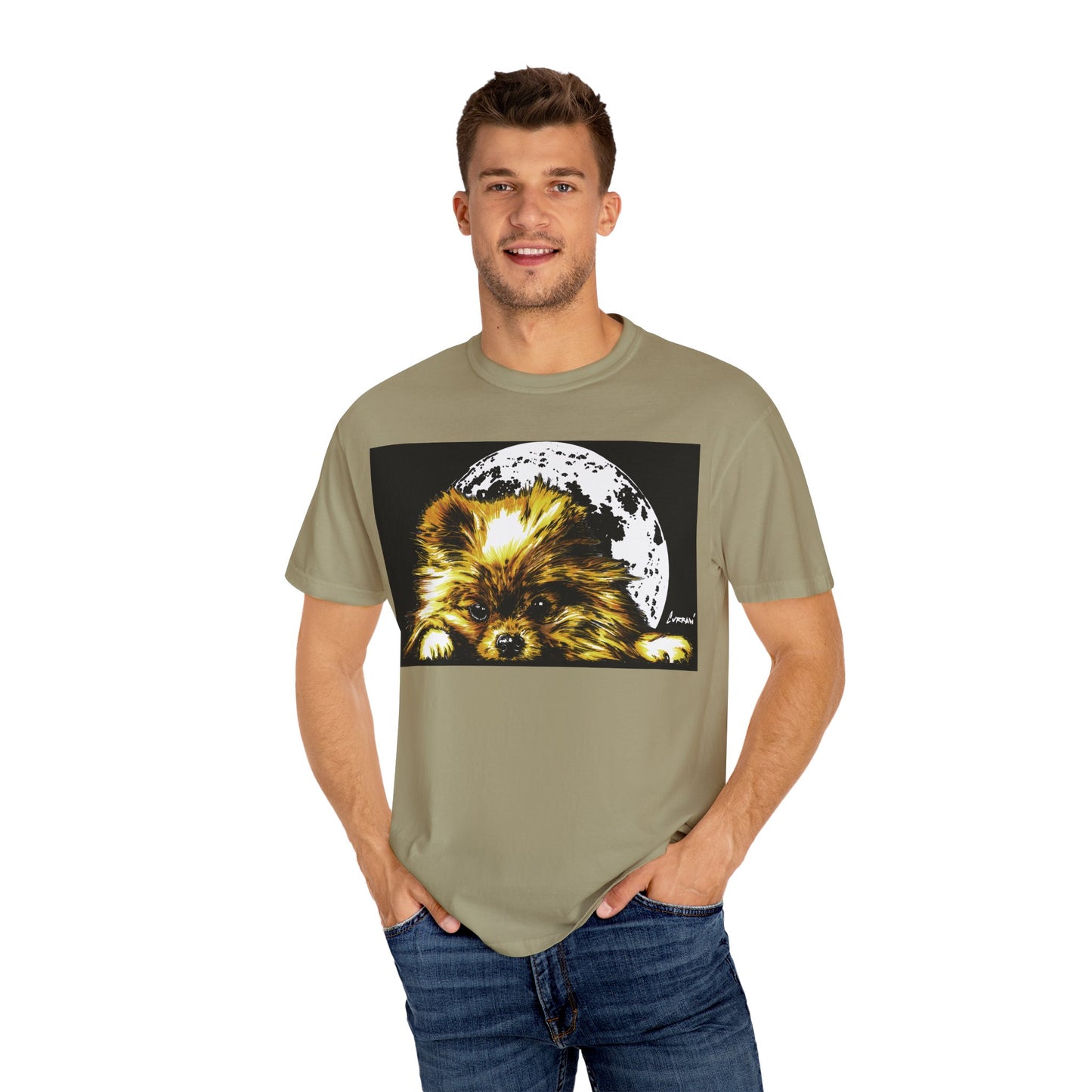 Pomeranian Unisex T-shirt - Hand Painted Art Design