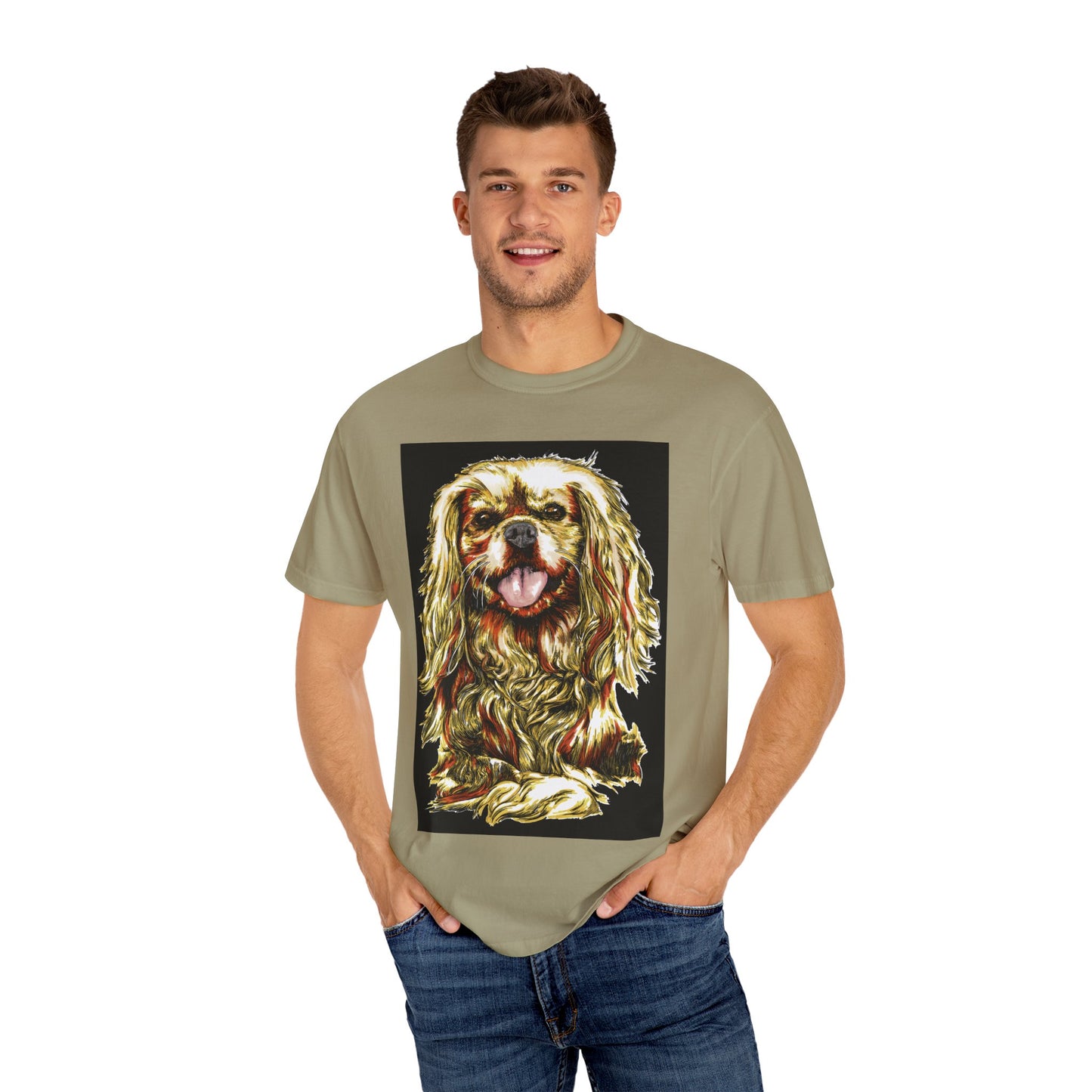 Cocker Spaniel Unisex Tee featuring Hand Drawn Art