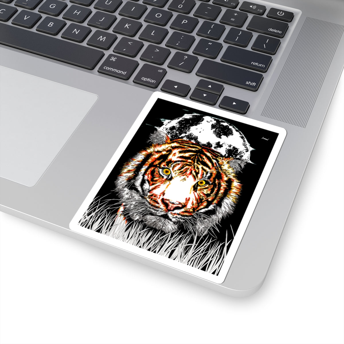 Vibrant Tiger Kiss-Cut Stickers for Nature Lovers