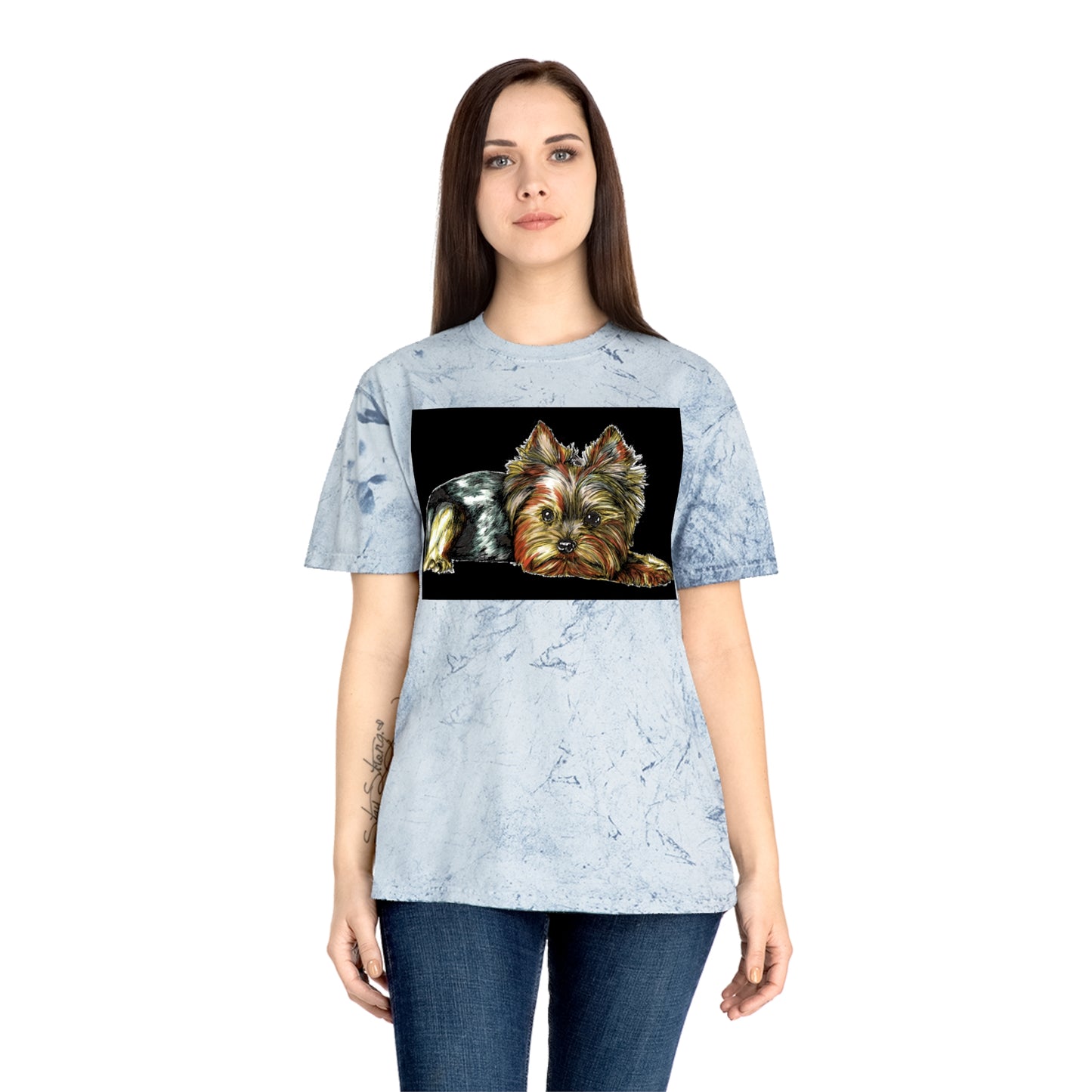 Yorkie Terrier Color Blast T-Shirt - Stylish Pet Apparel for Animal Enthusiasts
