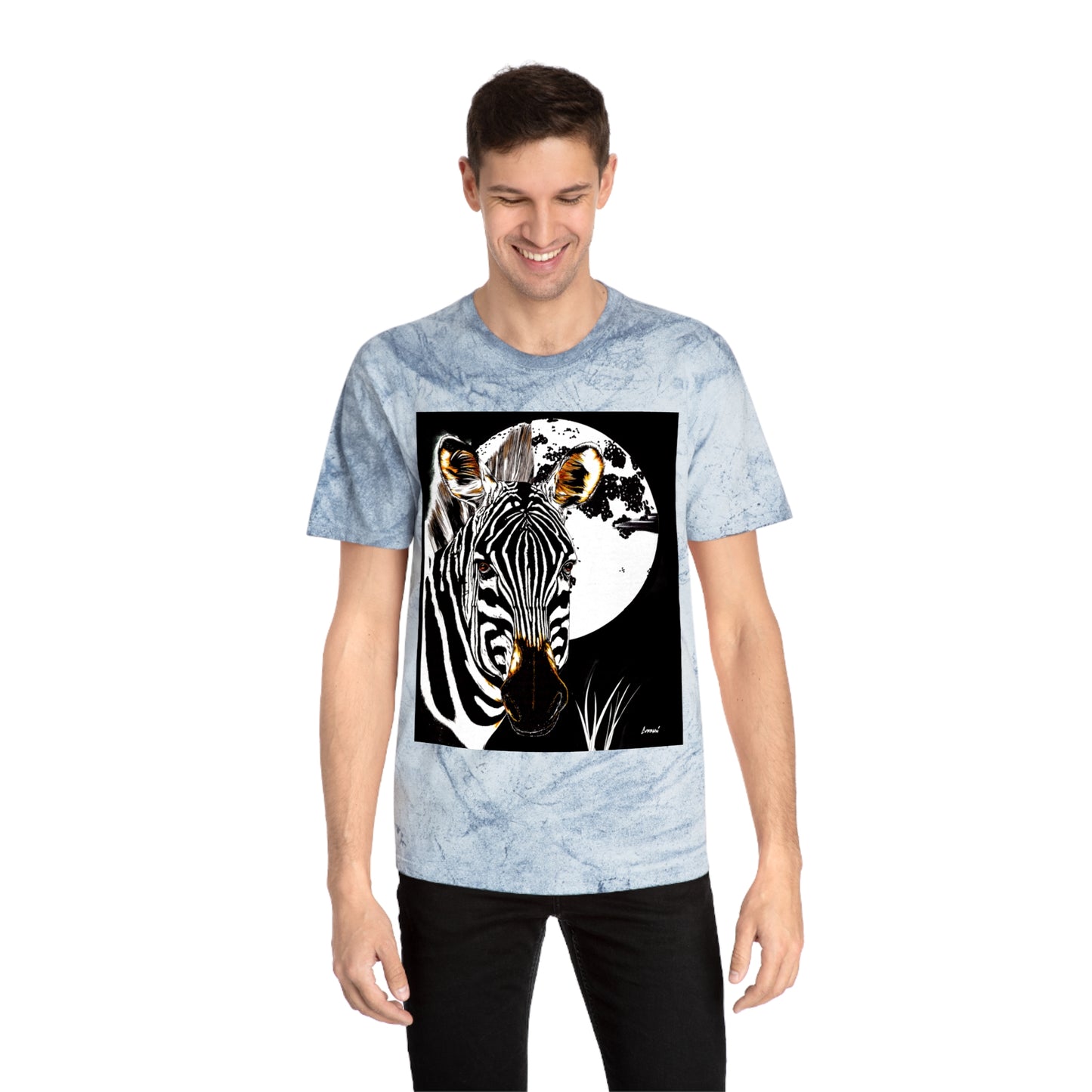 Color Blast Zebra Unisex T shirt