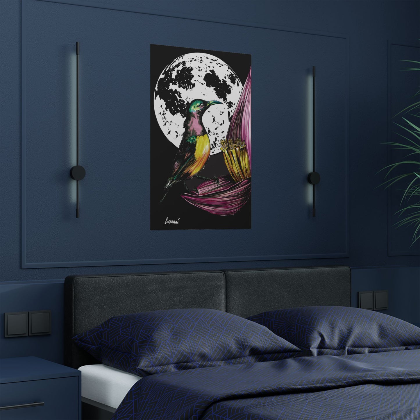 Vibrant Bird Satin Poster - 300gsm Art Print for Nature Lovers
