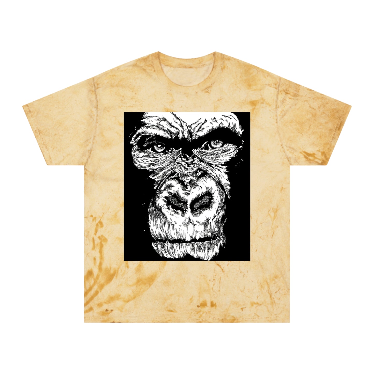 Gorilla Face Color Blast T Shirt Original Hand-Drawn Art