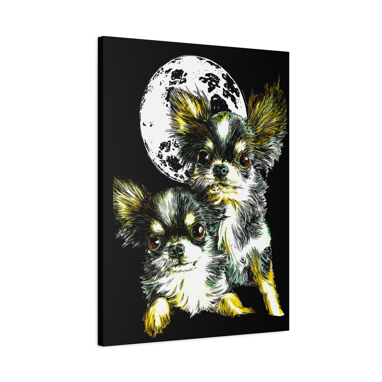 Chihuahuas Wall Art Print of the Original, hand drawn art