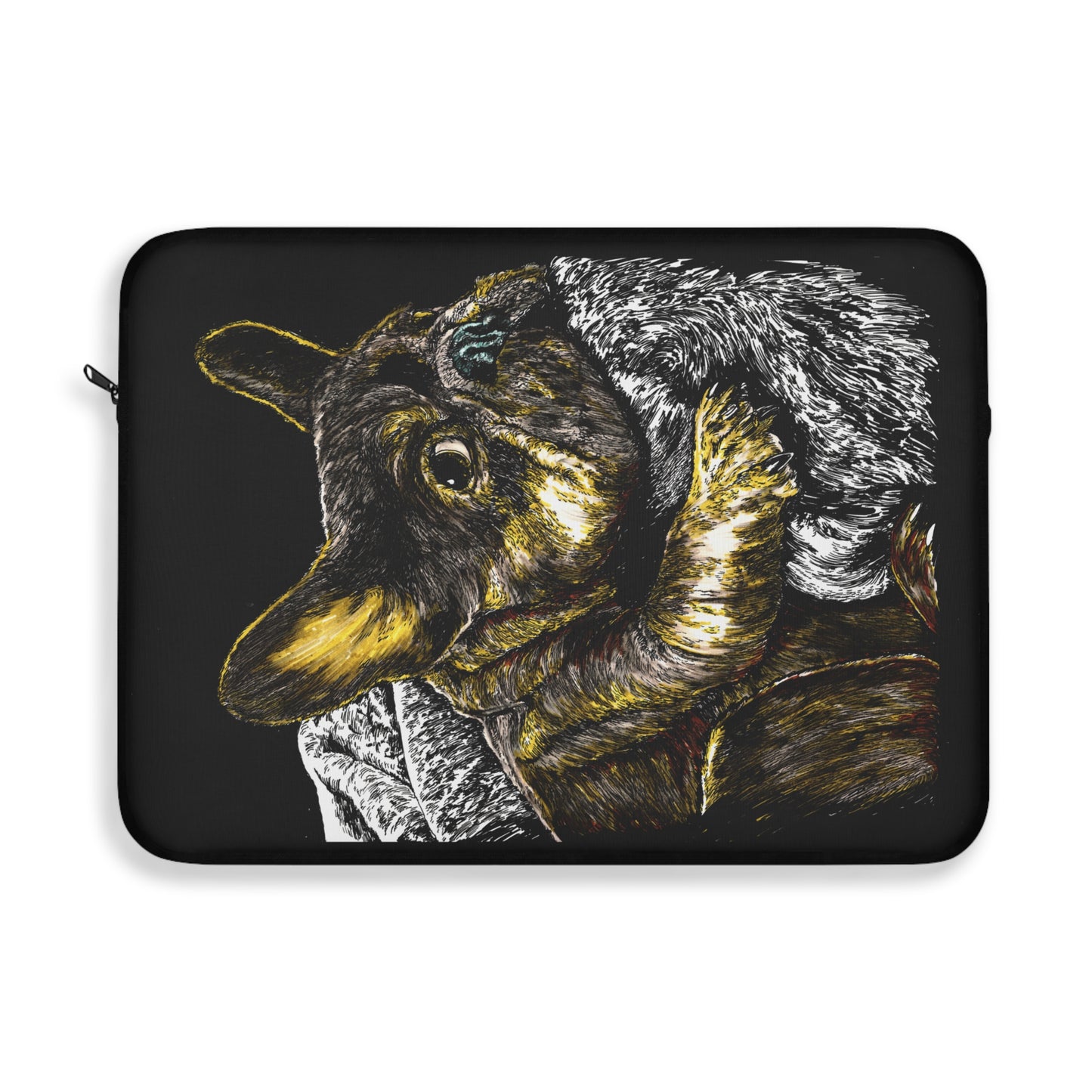 Charming French Bulldog Laptop Sleeve by Curran Artworks