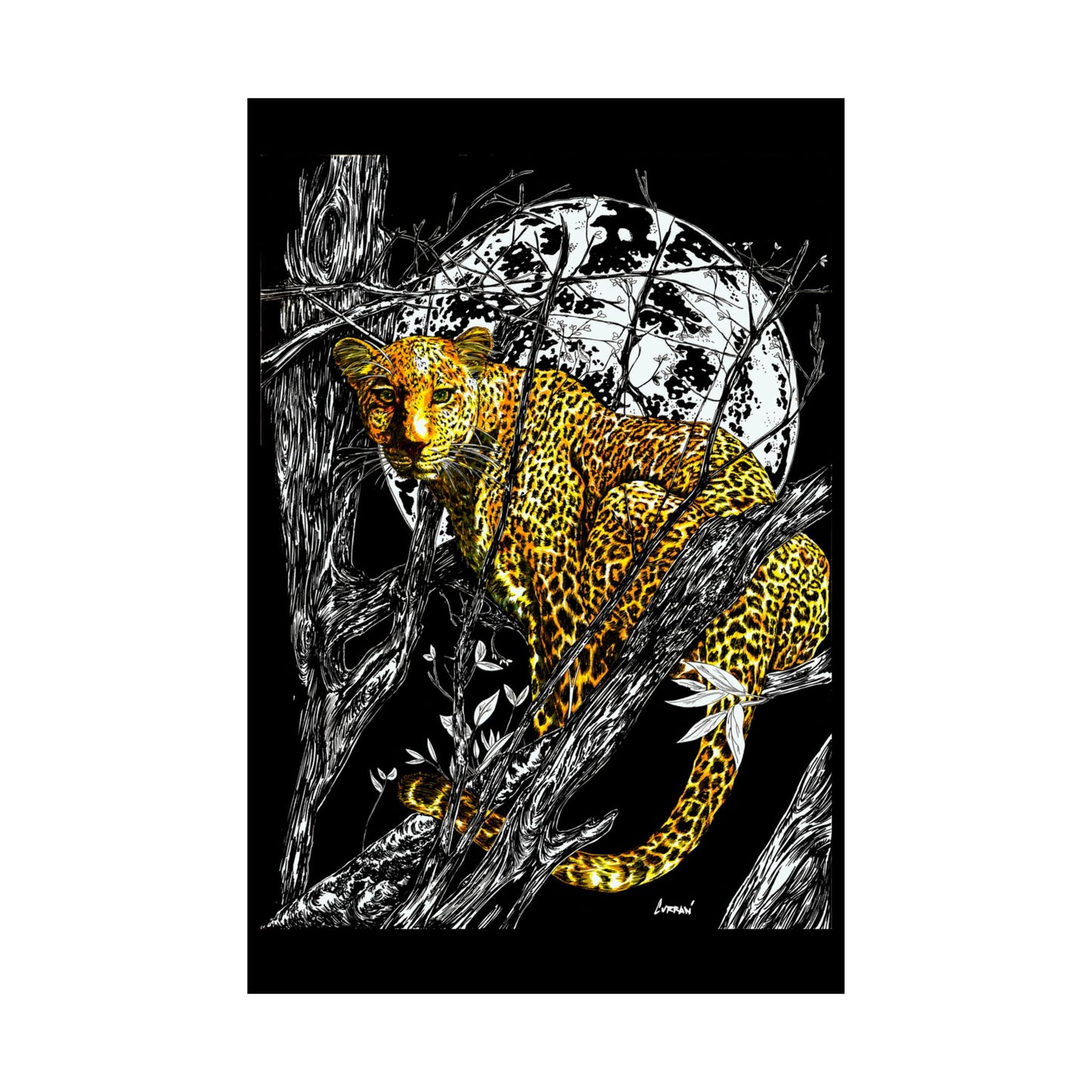 Majestic Leopard Satin Poster - 300gsm Art Print for Home Décor