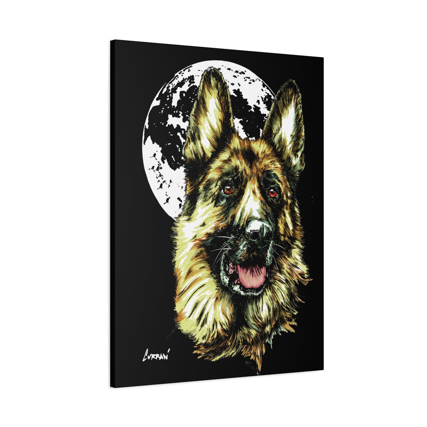 German Shepherd Print, Hand-Drawn Dog Art,