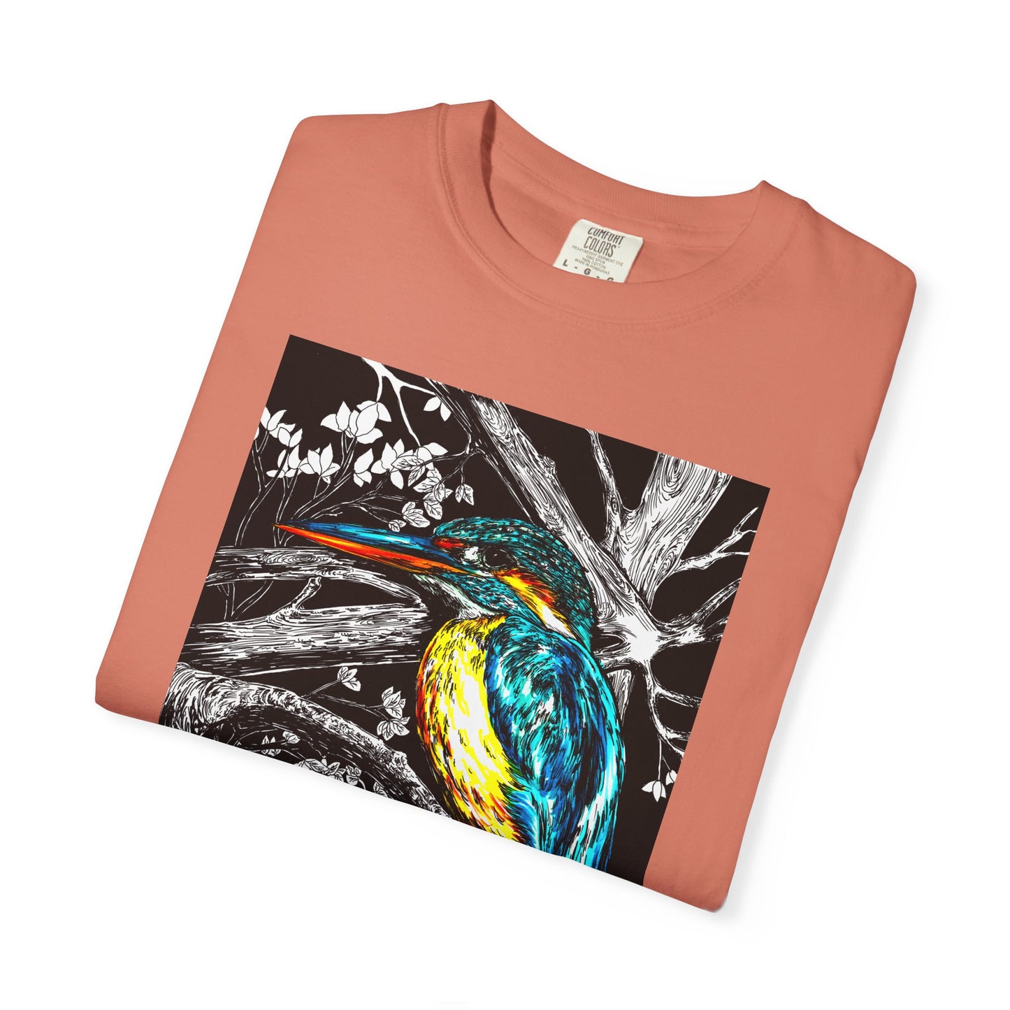 Vibrant Kingfisher Graphic Unisex T-Shirt - Nature Lover's Tee