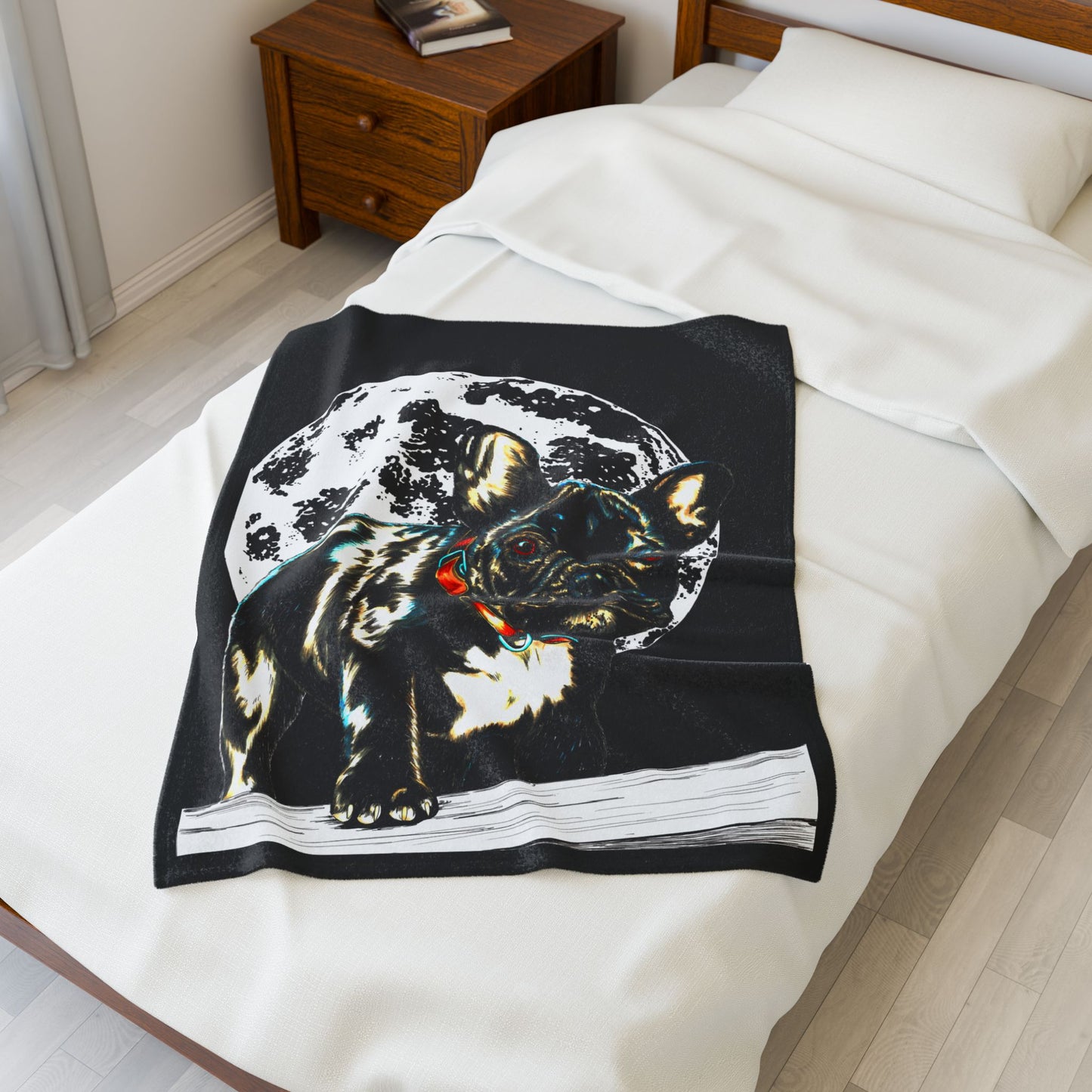 Cozy French Bulldog Velveteen Blanket Perfect for Dog Lovers