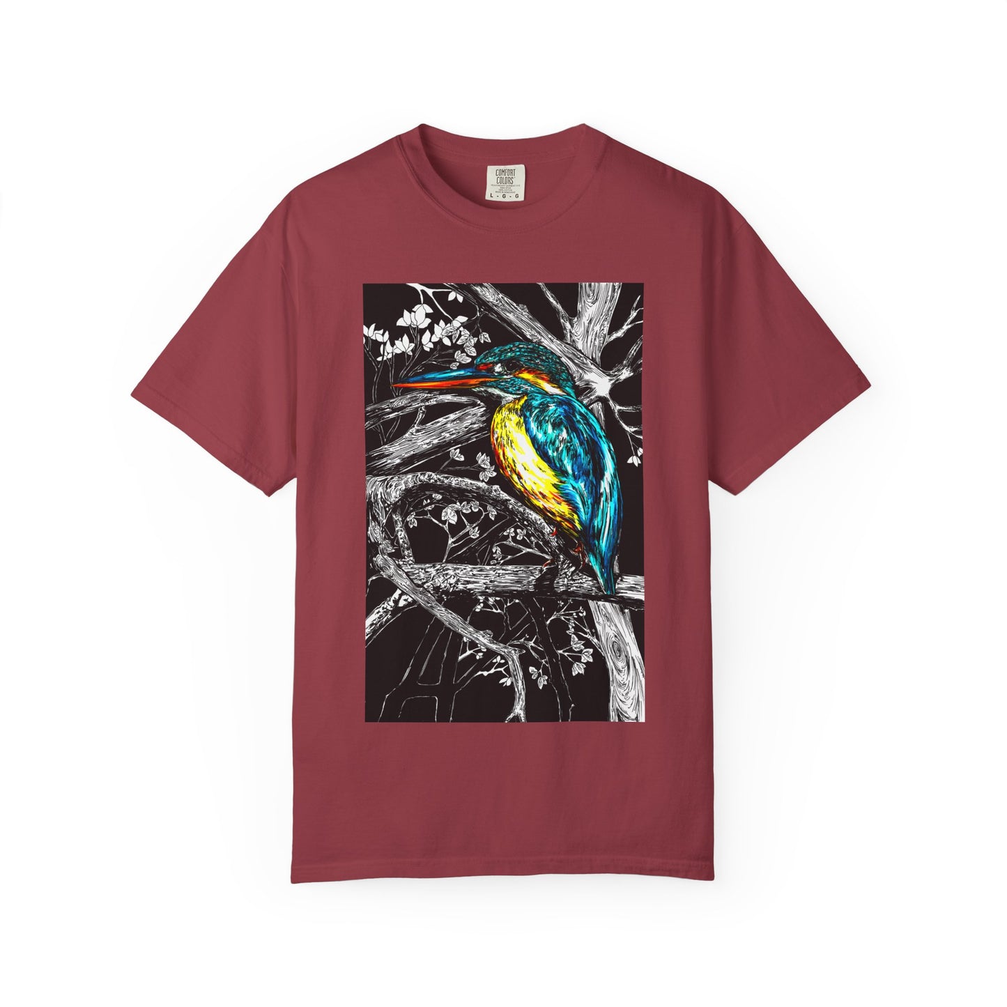 Vibrant Kingfisher Graphic Unisex T-Shirt - Nature Lover's Tee