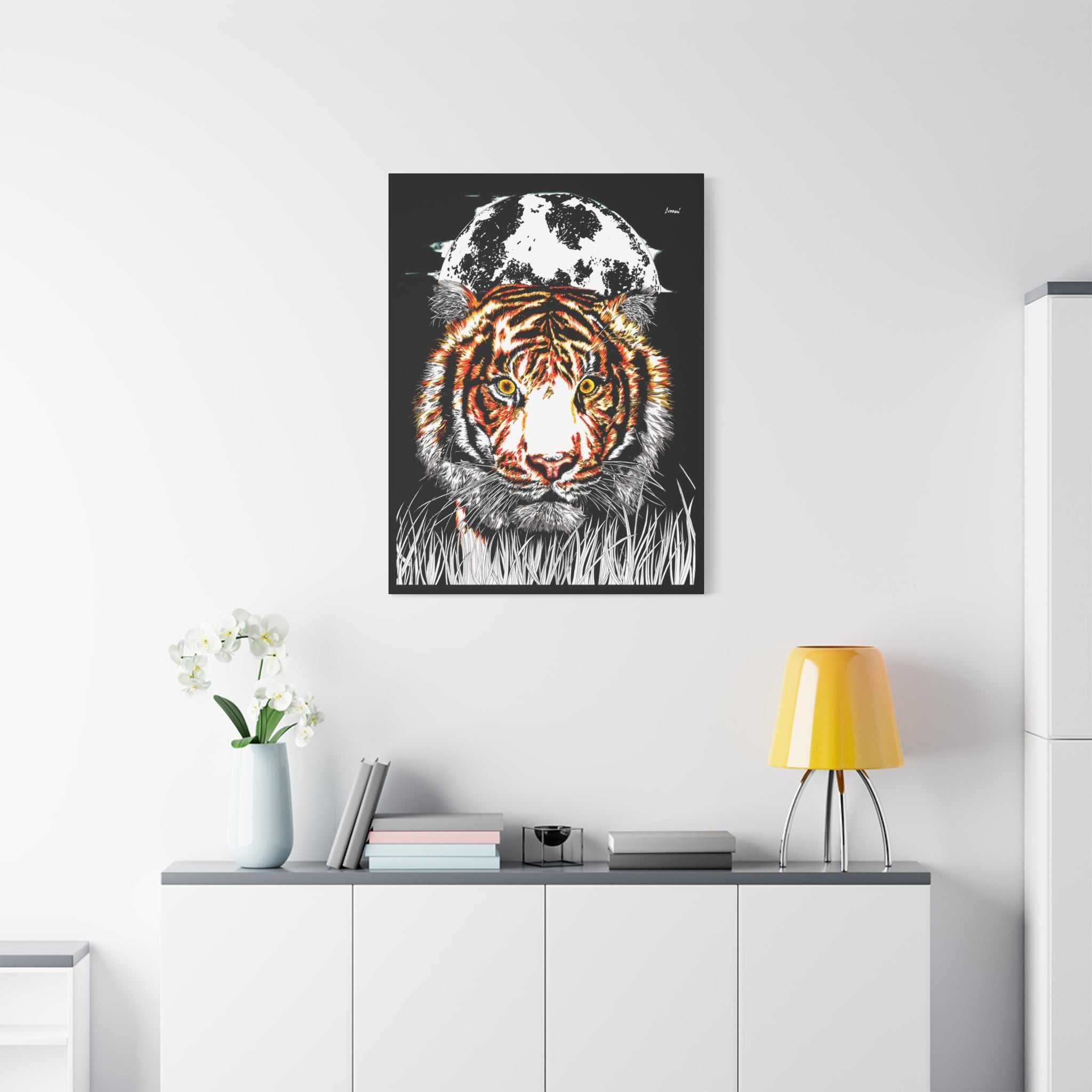 Add a touch of fierce beauty to your space with our Tiger Wall Art Print of the Original, hand drawn wall art. Elevate your decor today!
